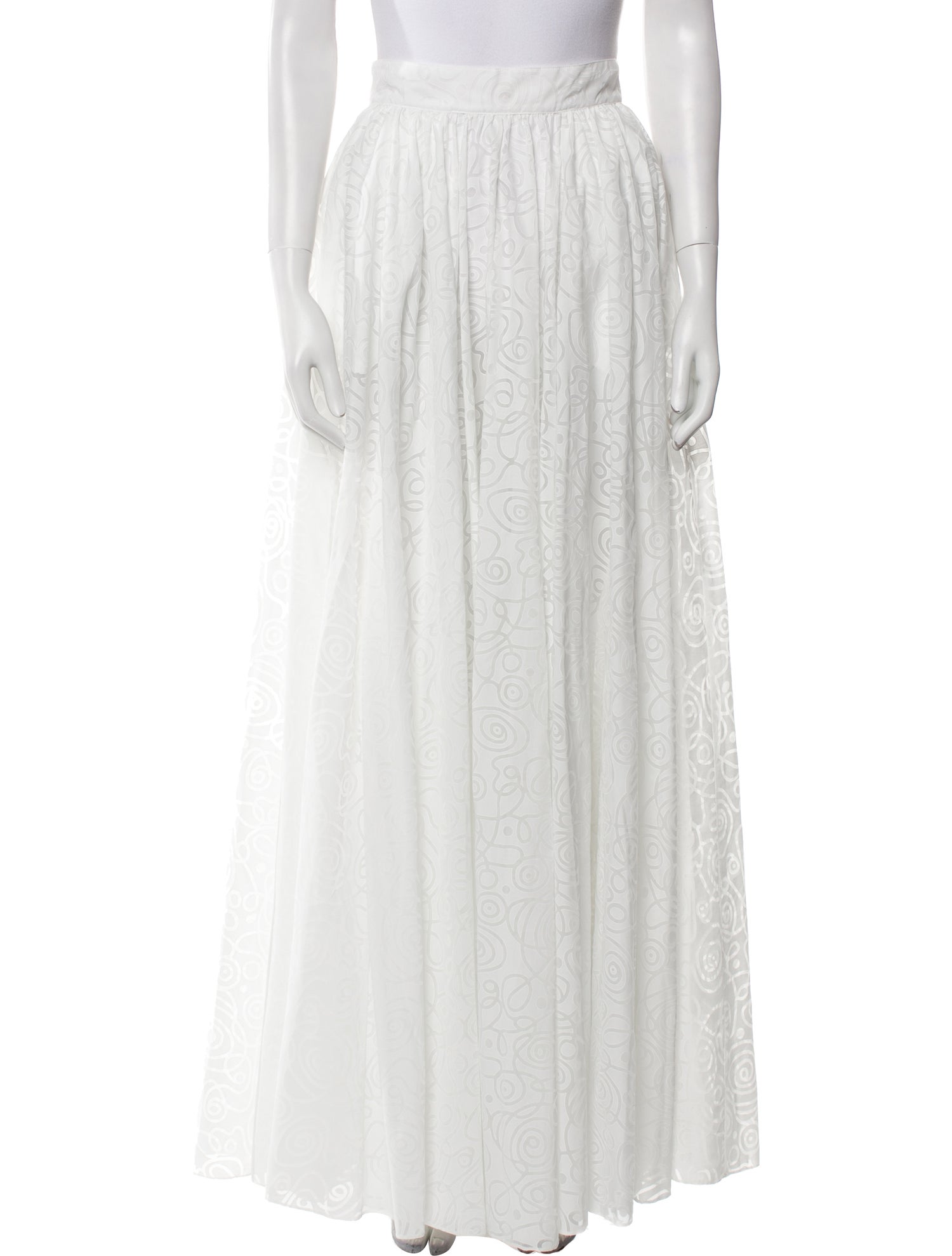 Alaïa Ruffle Embellishment Long Skirt