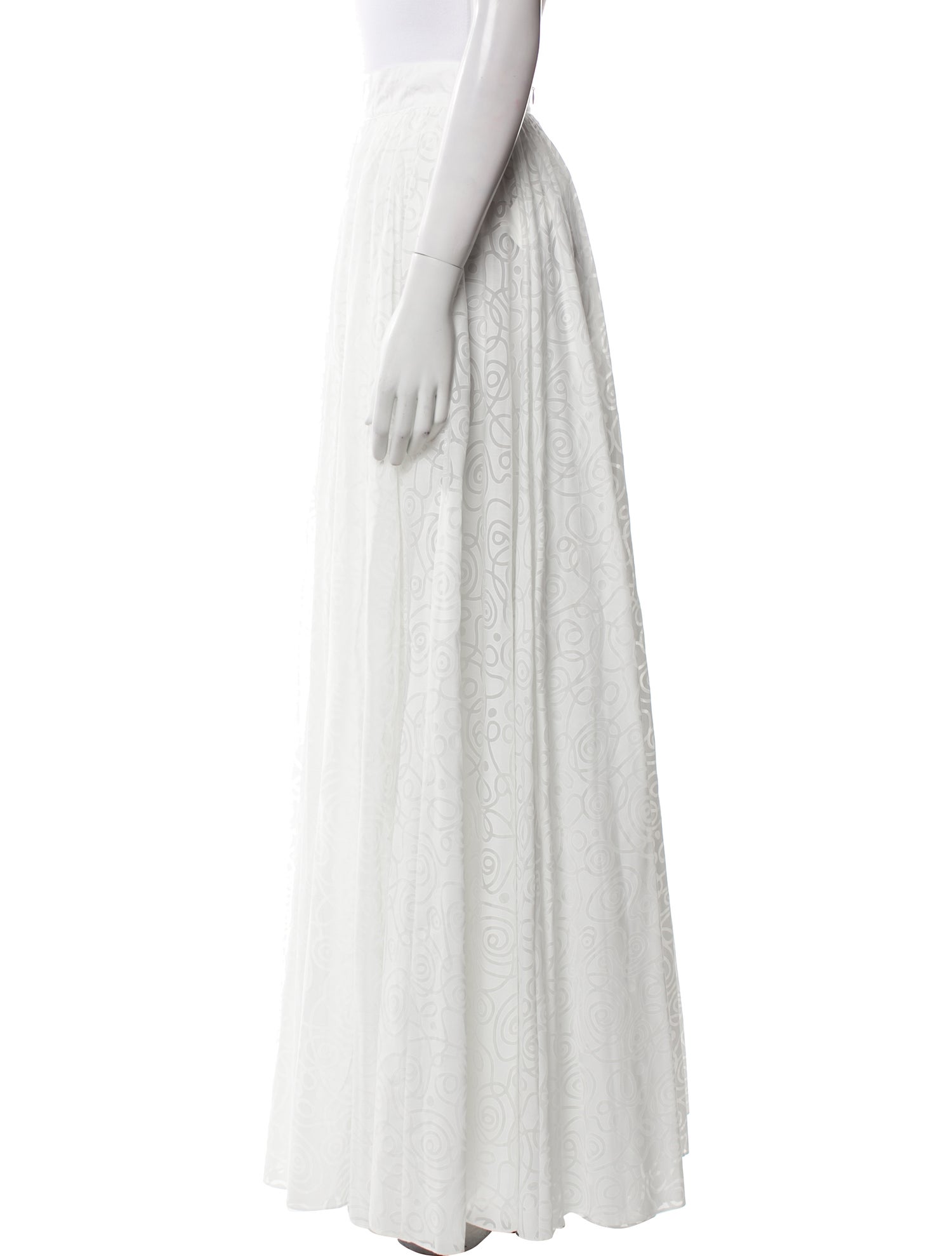 Alaïa Ruffle Embellishment Long Skirt