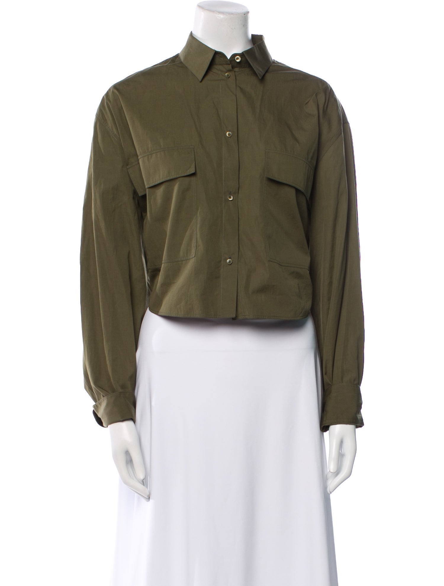 Alaïa Long Sleeve Crop Top