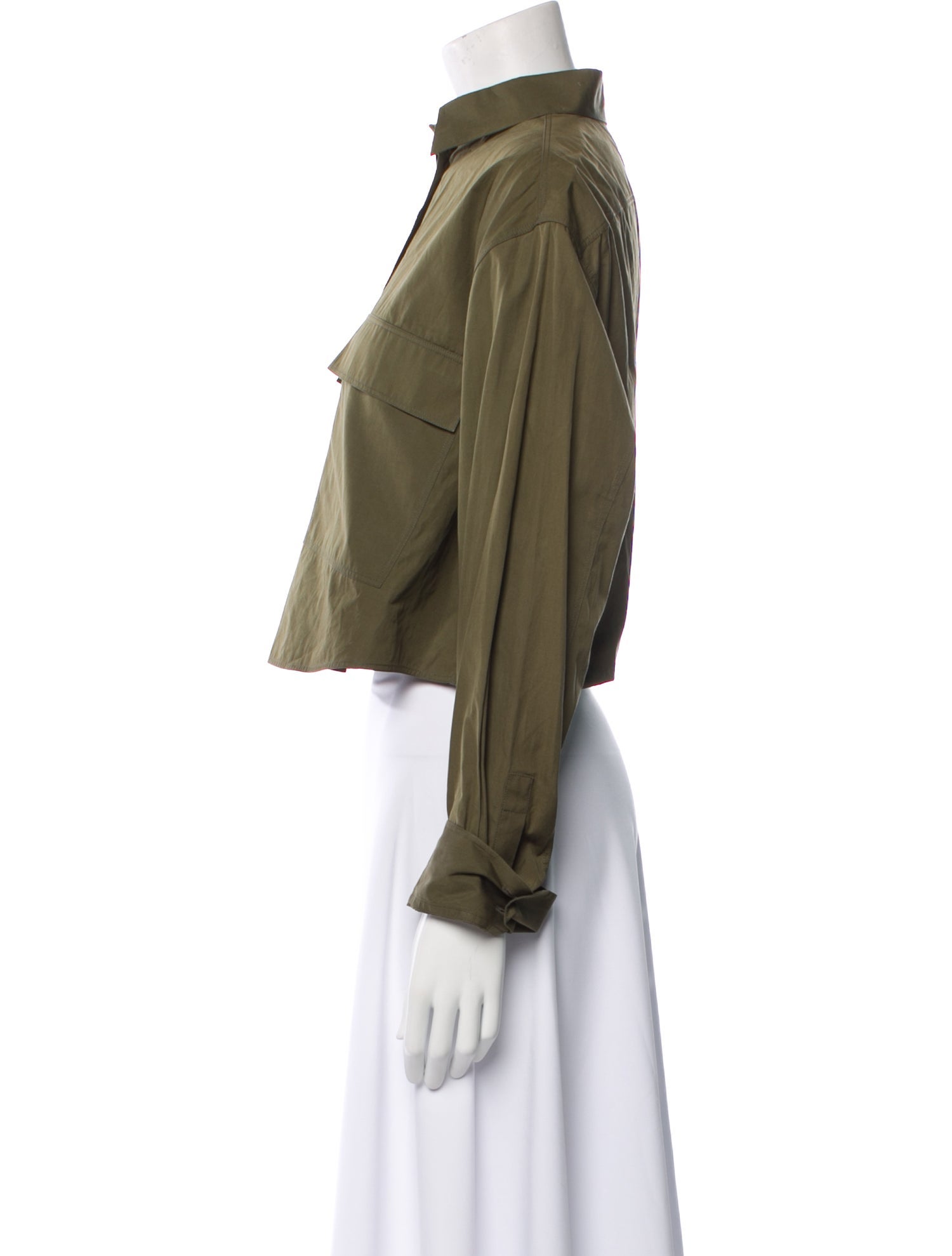 Alaïa Long Sleeve Crop Top