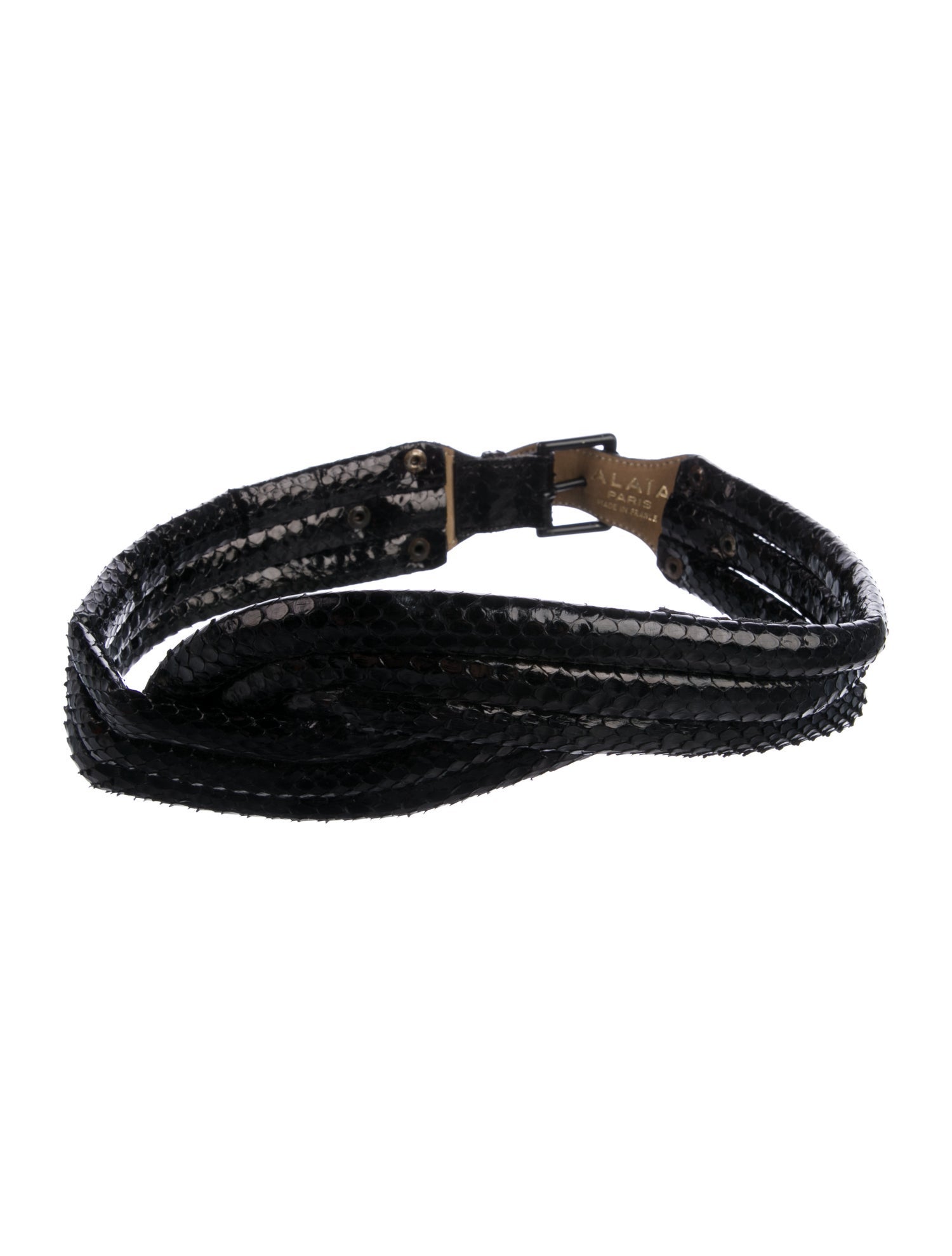 Alaïa Wide Python Waist Belt