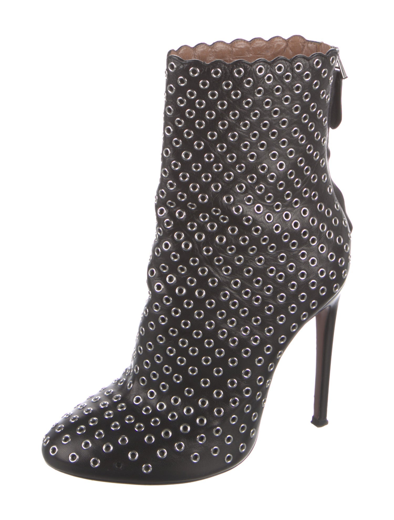Alaïa Leather Studded Accents Boots