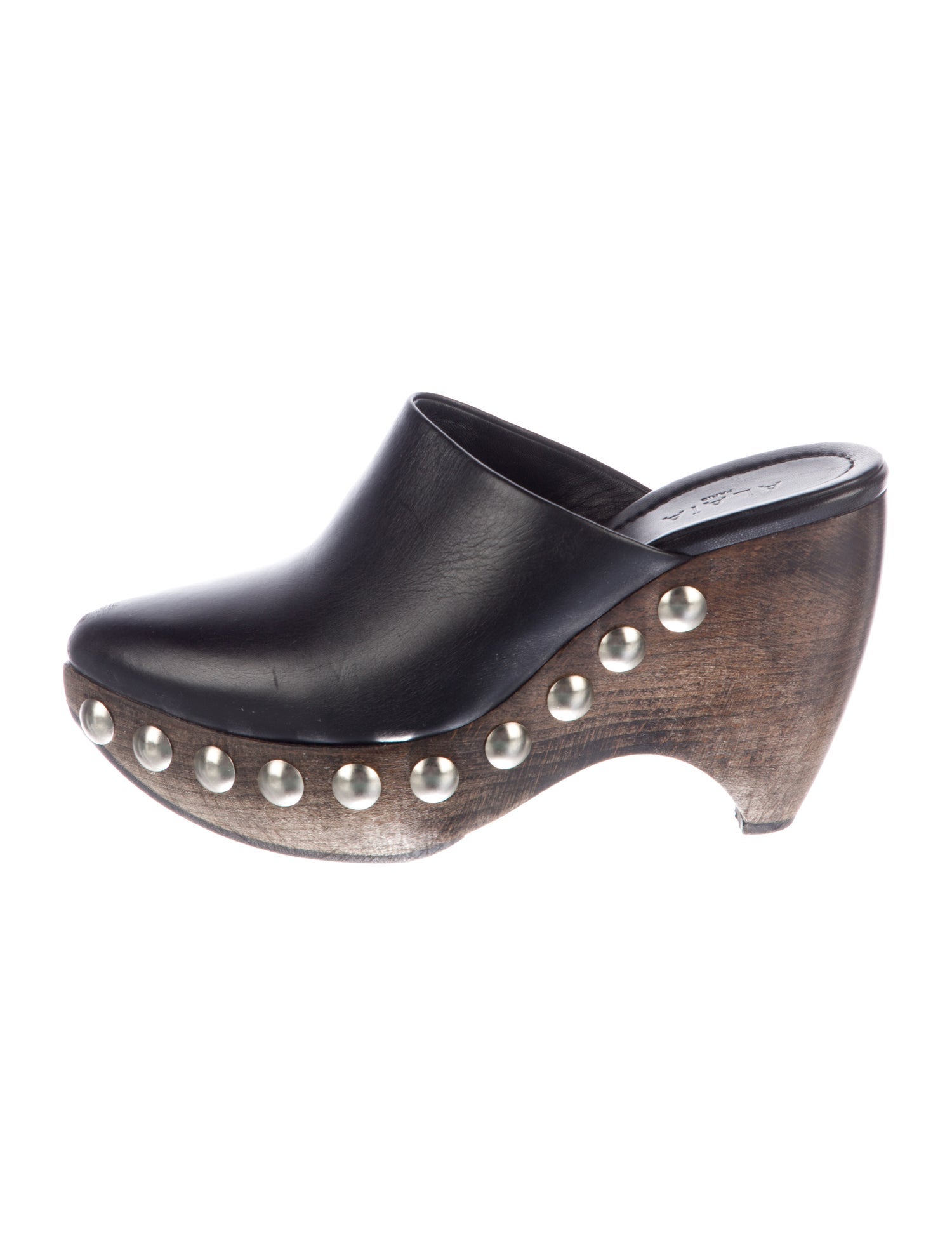 Alaïa Leather Studded Accents Mules