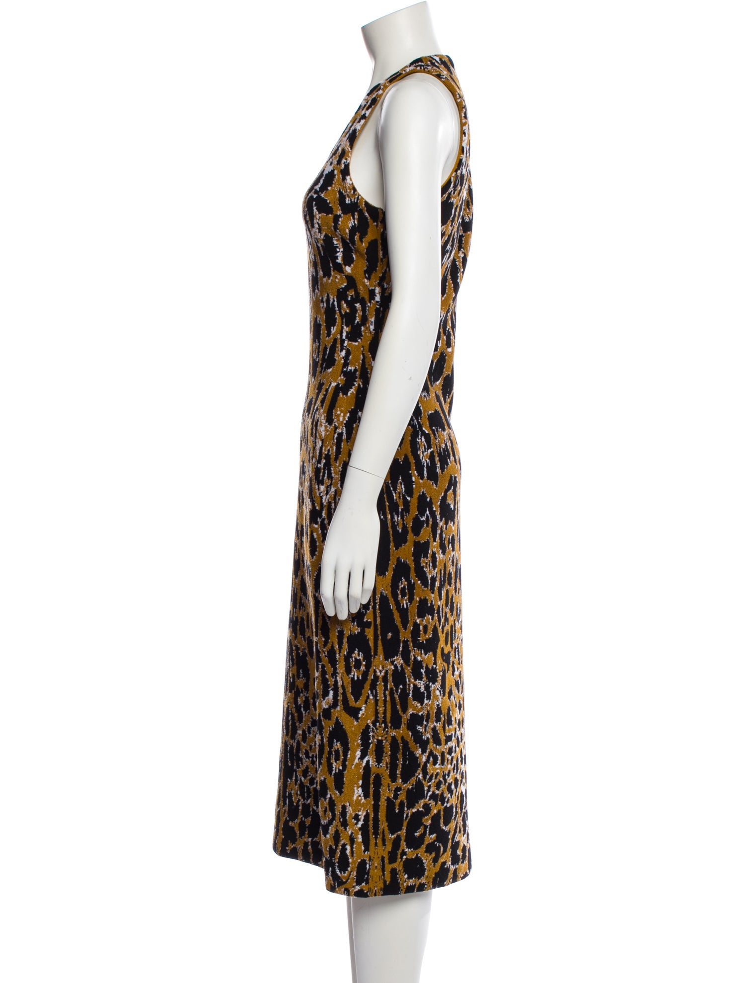 Alaïa Animal Print Midi Length Dress
