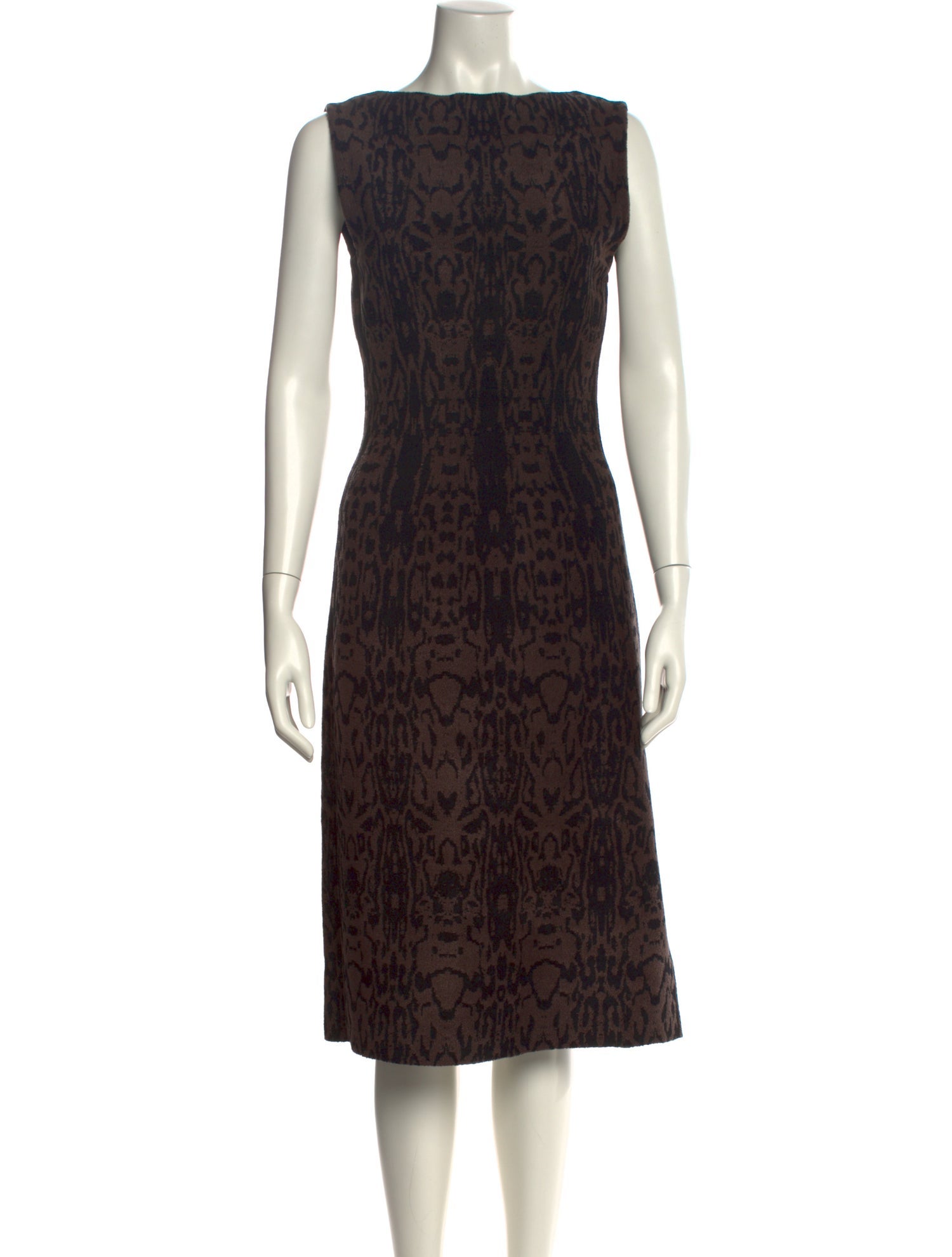 Alaïa Animal Print Midi Length Dress