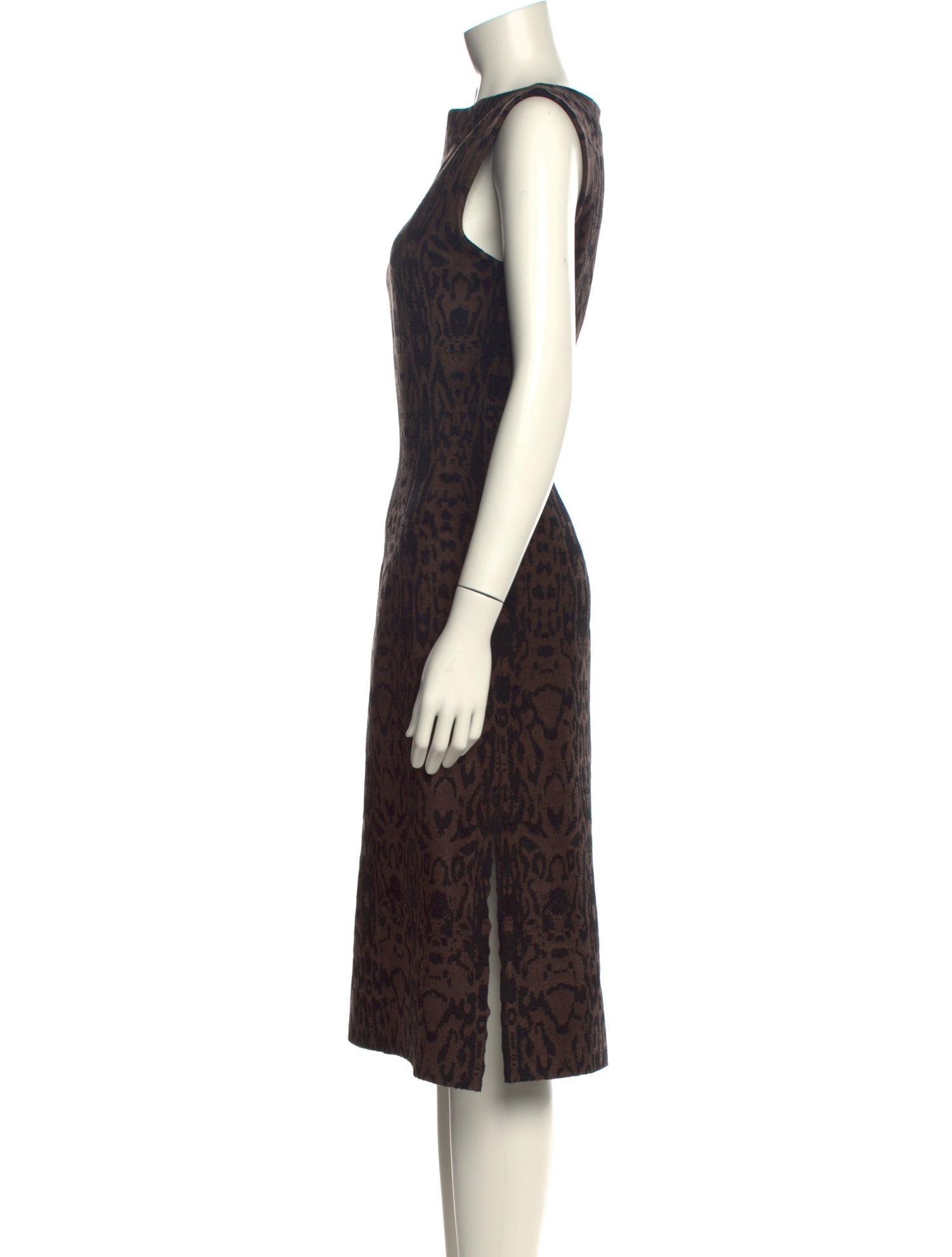 Alaïa Animal Print Midi Length Dress