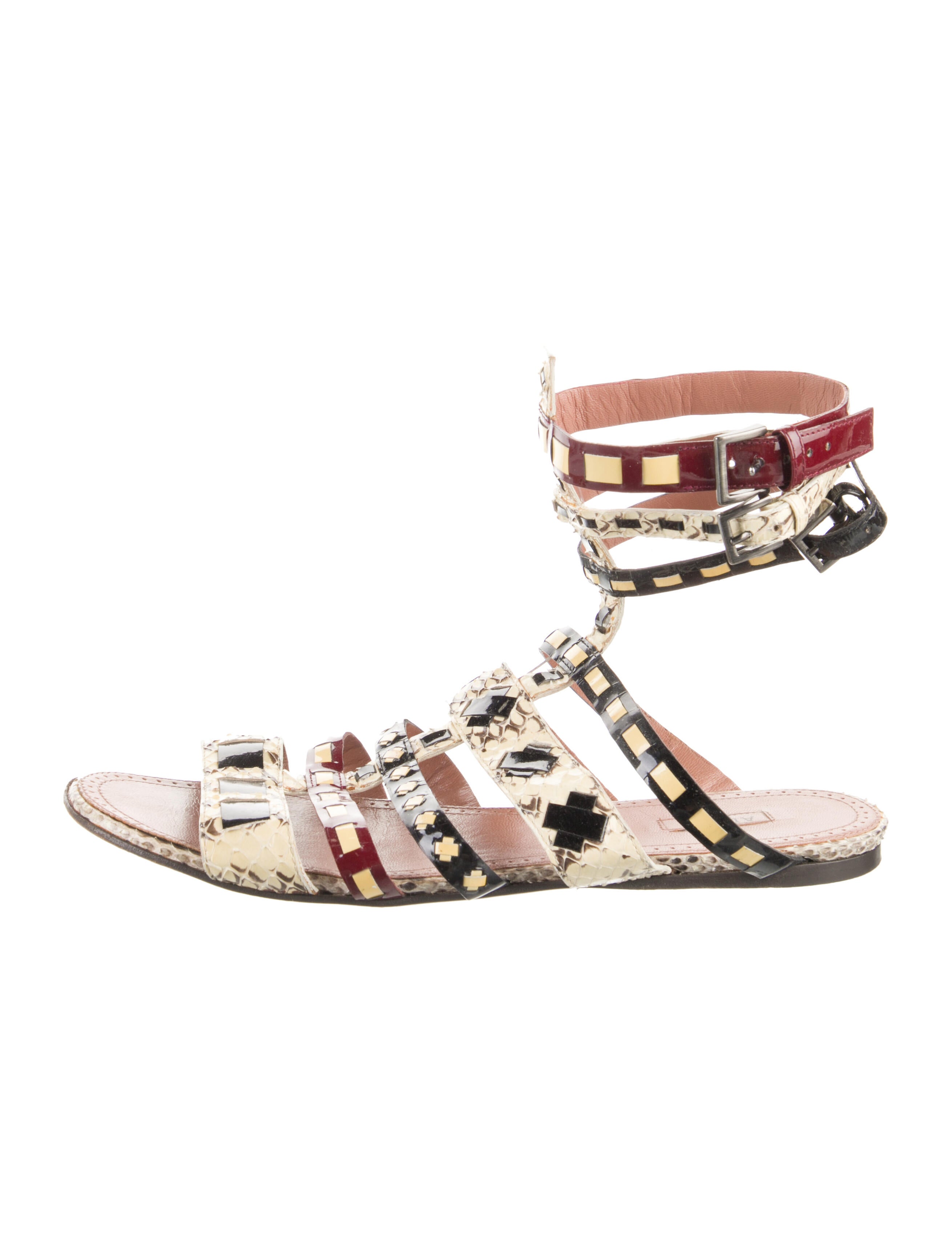 Alaïa Printed Gladiator Sandals
