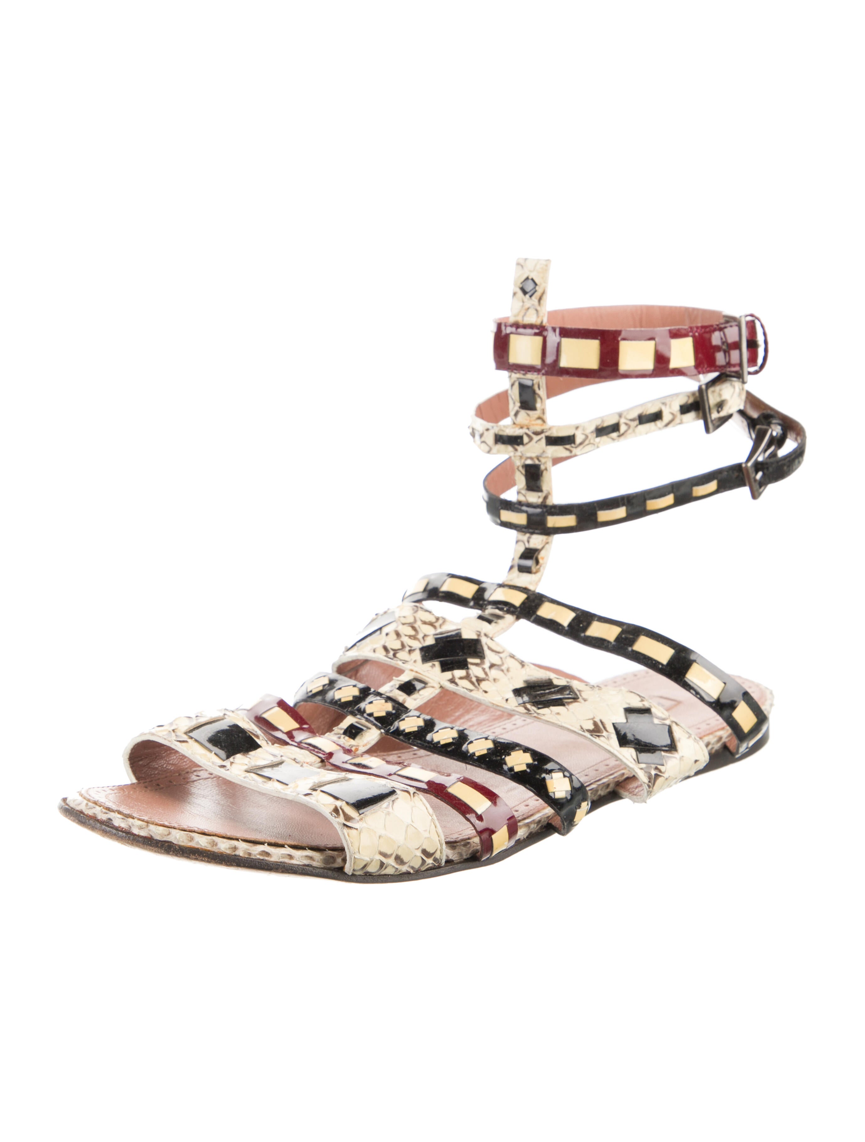 Alaïa Printed Gladiator Sandals