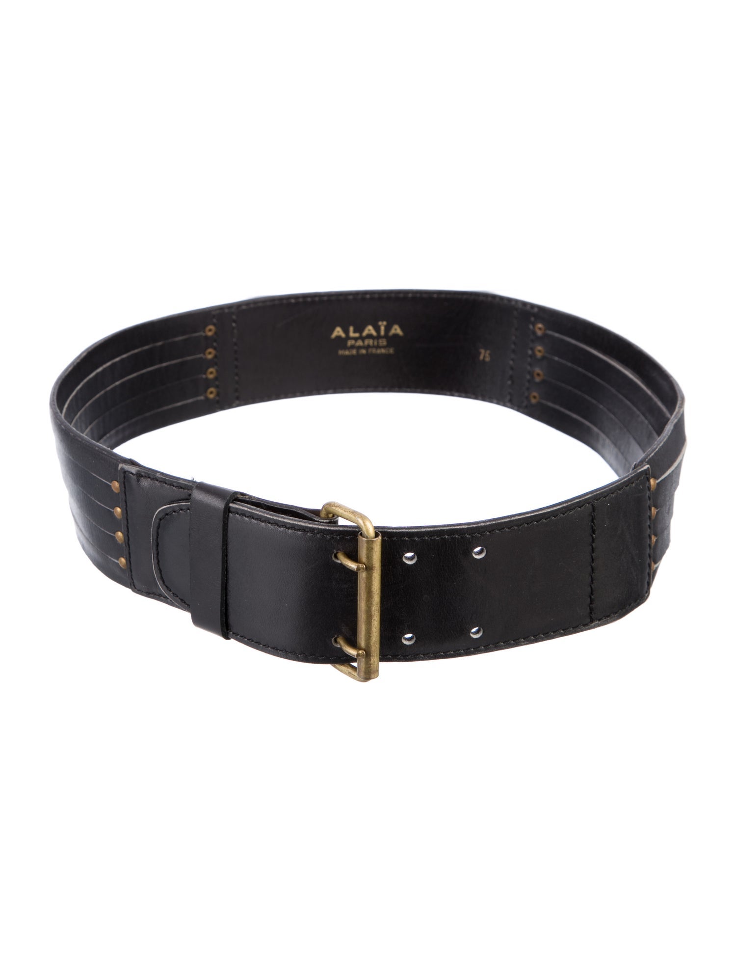 Alaïa Wide Leather Waist Belt