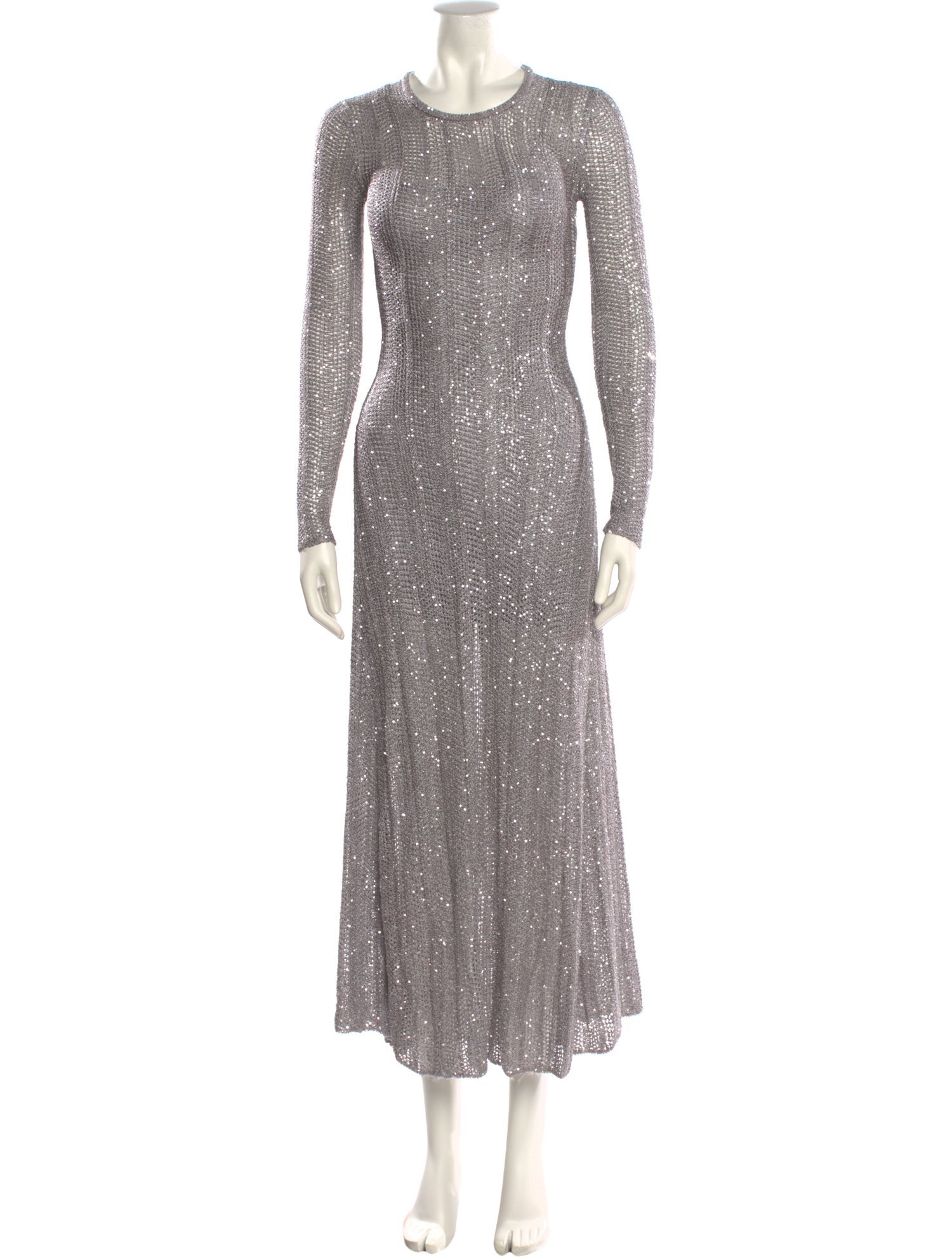 Alaïa Crew Neck Long Dress