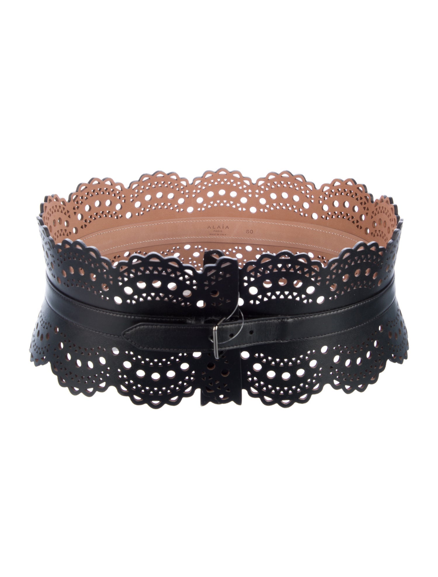 Alaïa Wide Leather Waist Belt