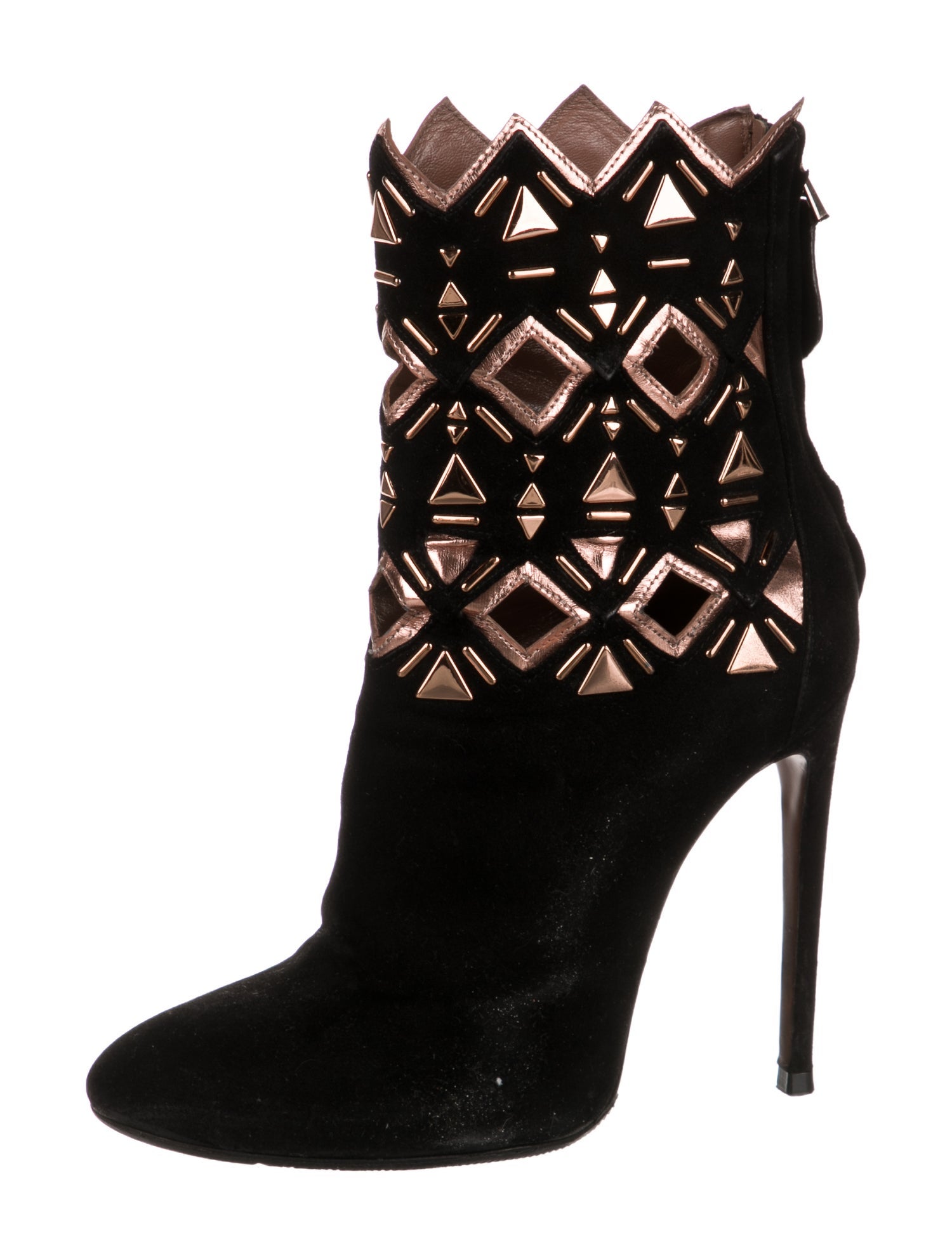 Alaïa Suede Cutout Accent Boots