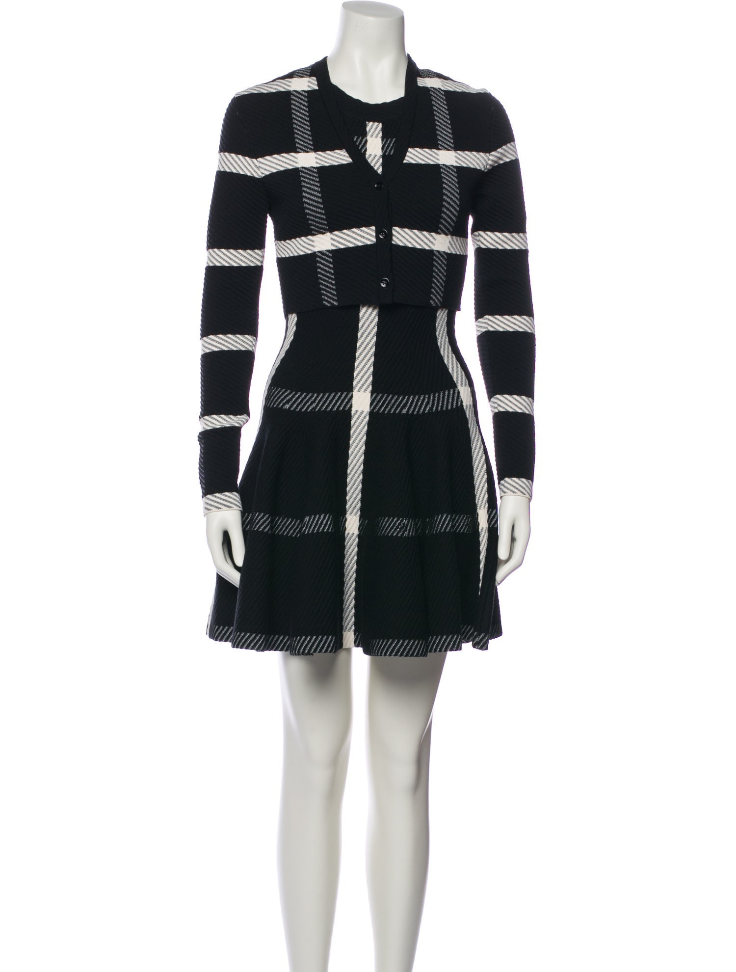 Alaïa Wool Striped Dress Set w/ Tags