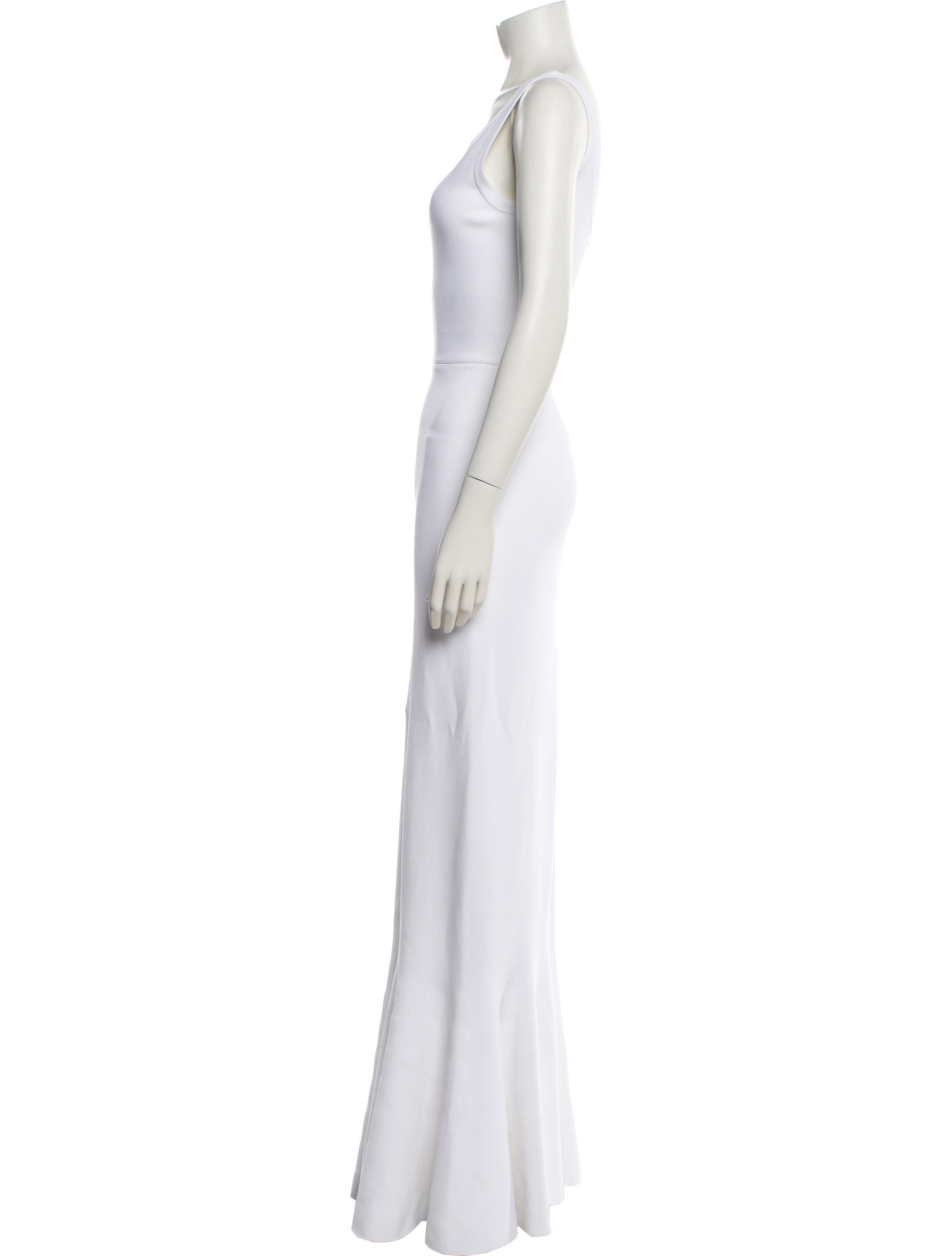 Alaïa Scoop Neck Long Dress
