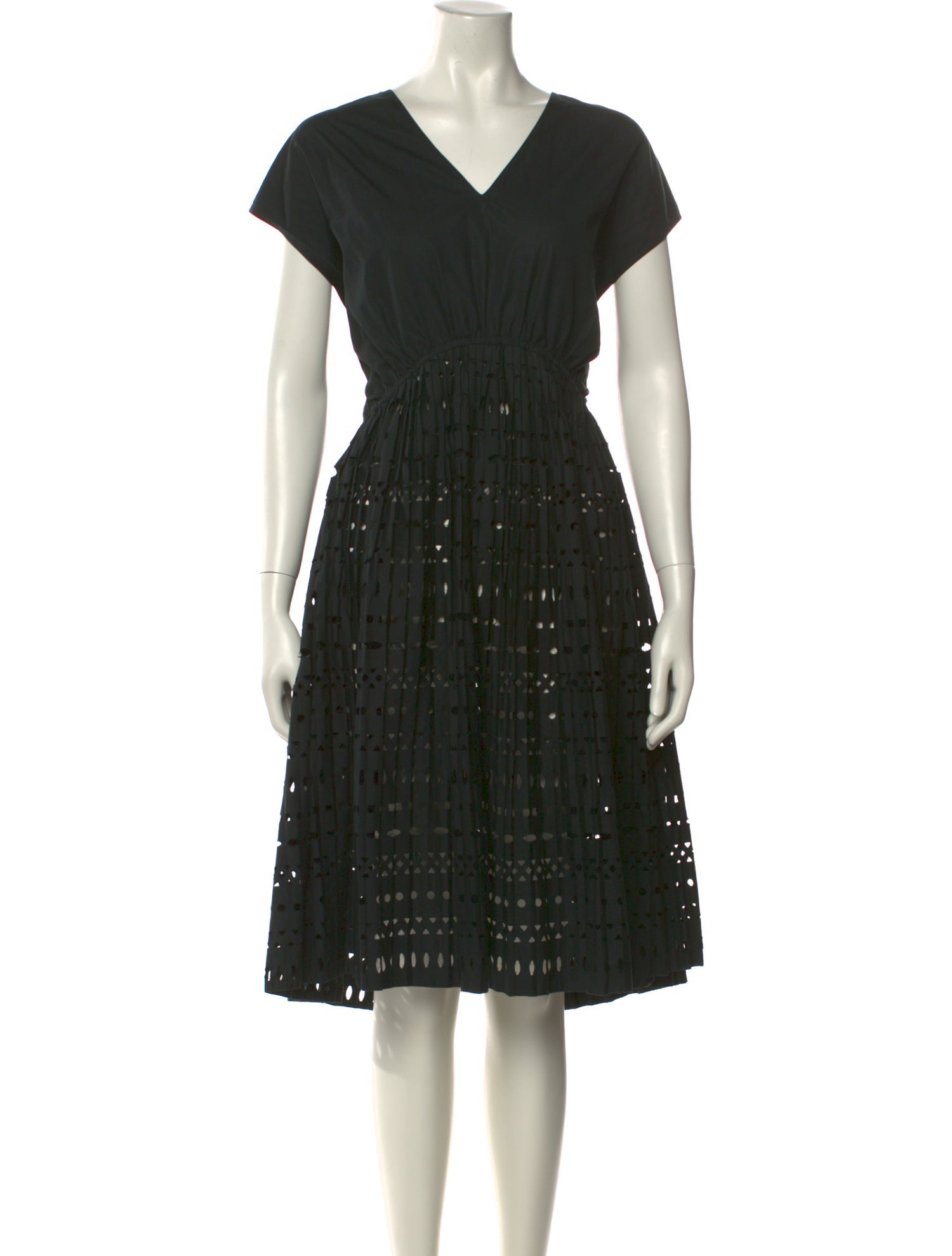 Alaïa V-Neck Midi Length Dress