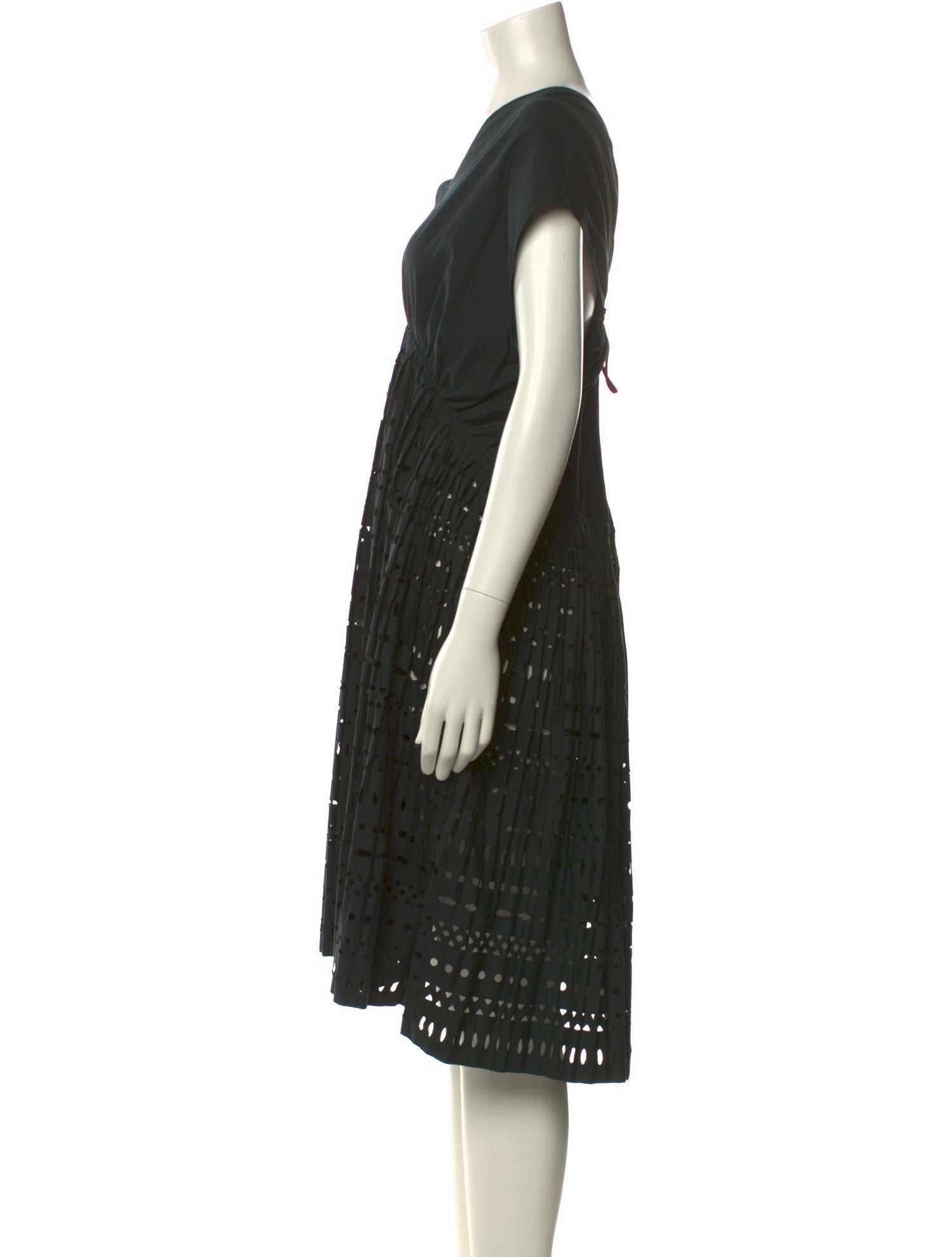 Alaïa V-Neck Midi Length Dress