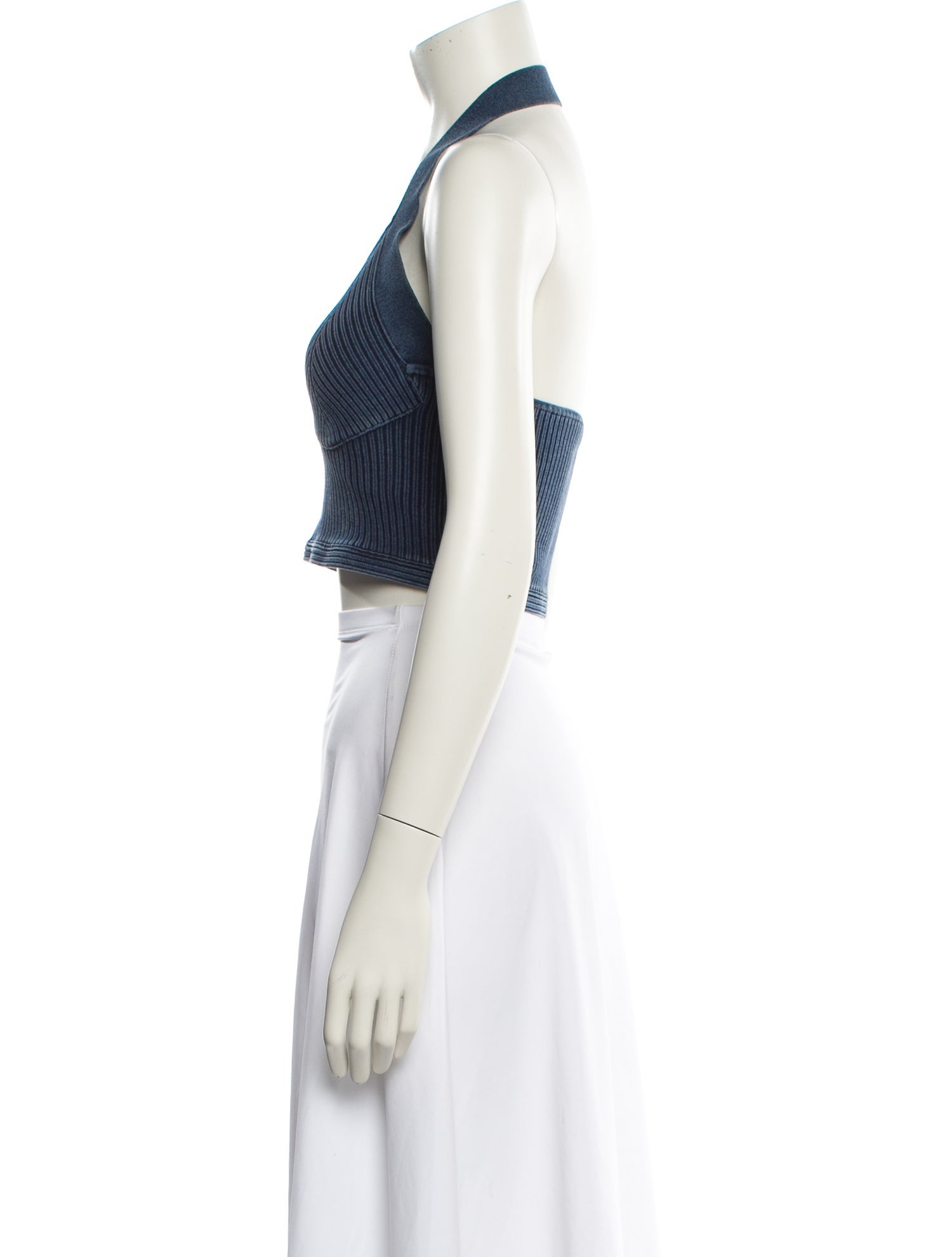 Alaïa Halterneck Sleeveless Crop Top