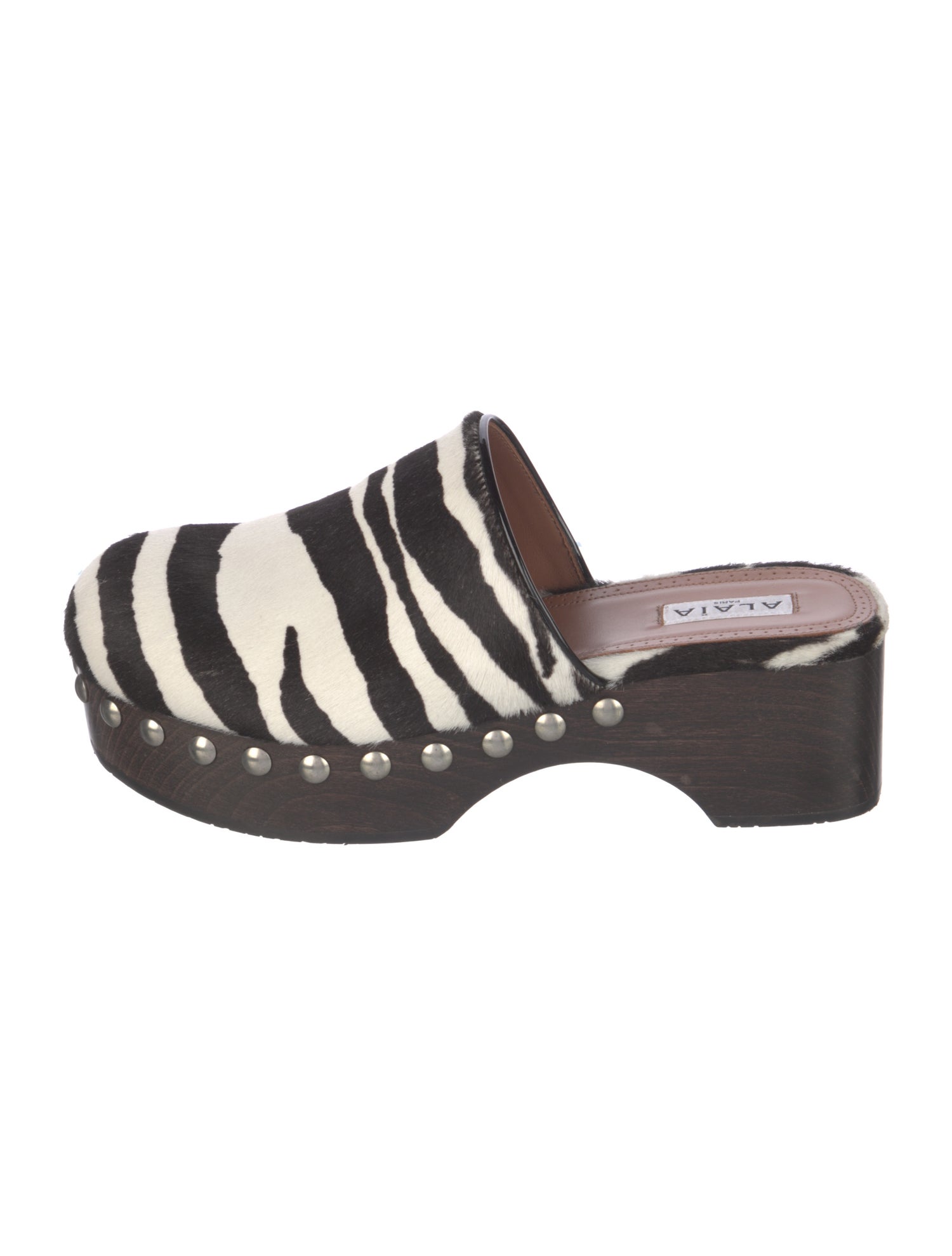 Alaïa Ponyhair Animal Print Mules