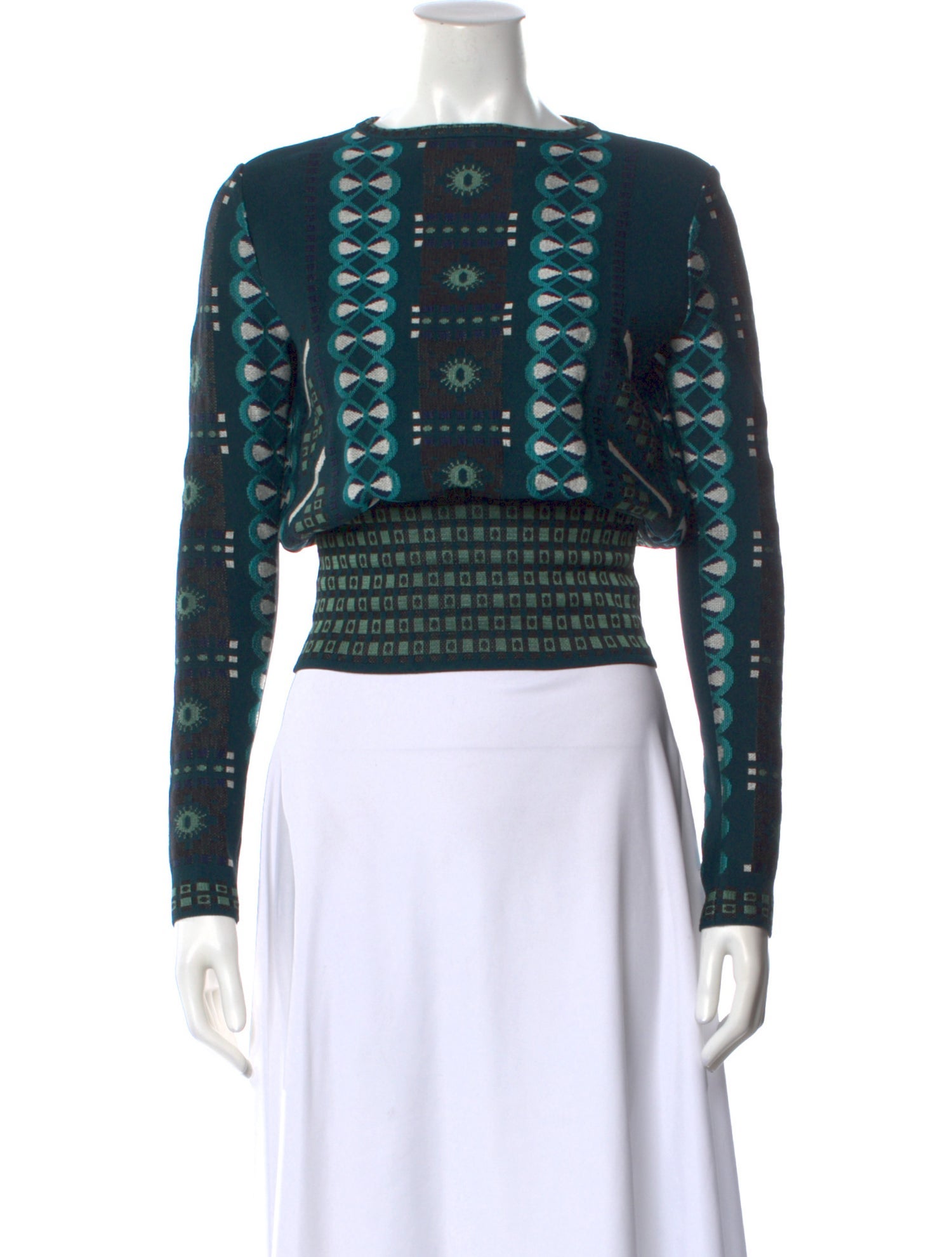 Alaïa Printed Bateau Neckline Sweater