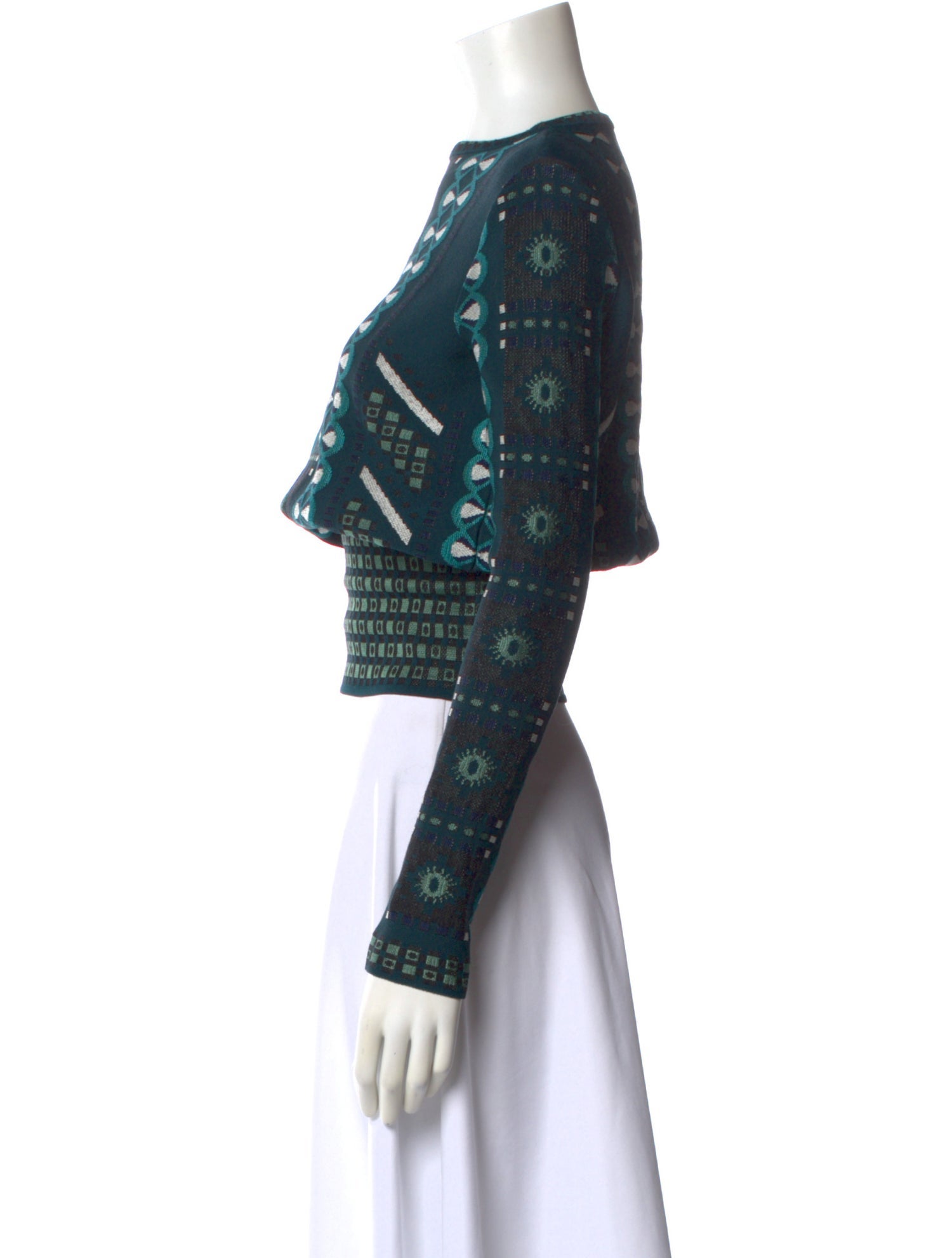 Alaïa Printed Bateau Neckline Sweater