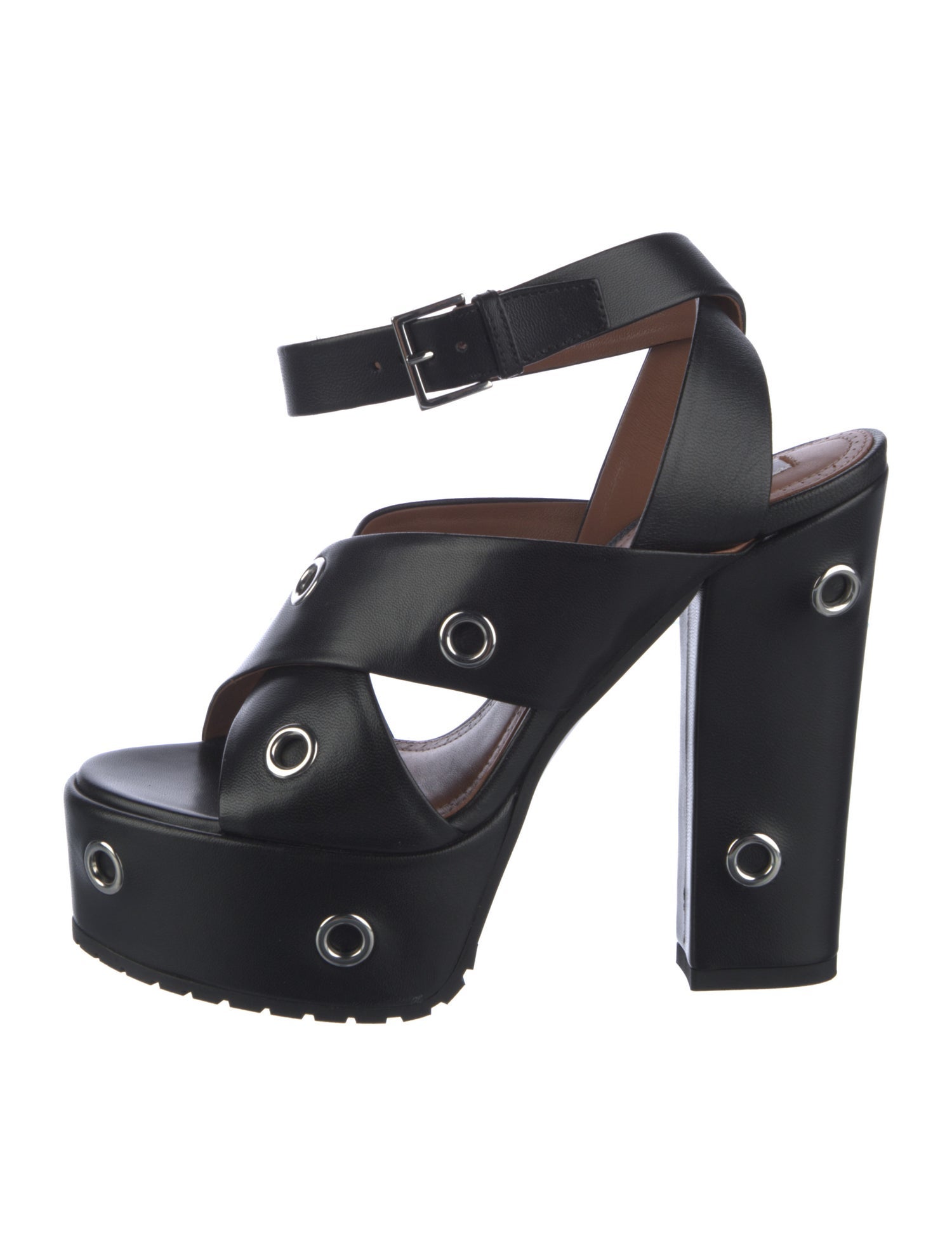 Alaïa Leather T-Strap Sandals