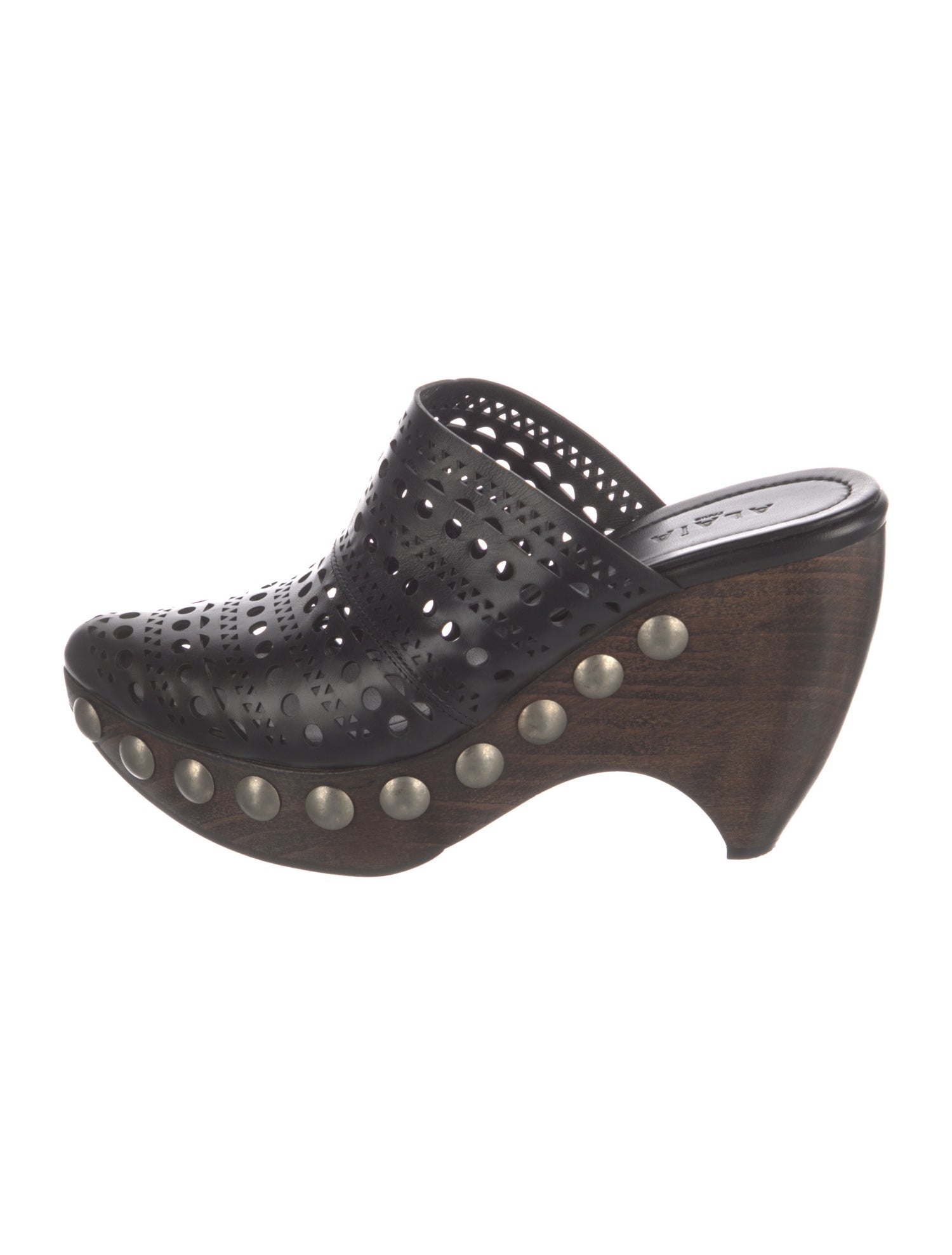 Alaïa Leather Patterned Mules