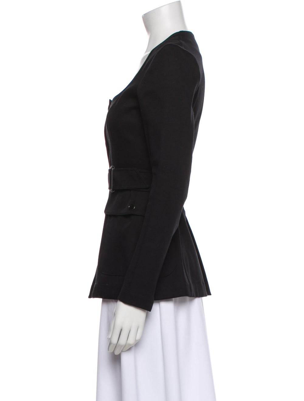 Alaïa Jacket Black Collarless Patch Pockets & - image 2