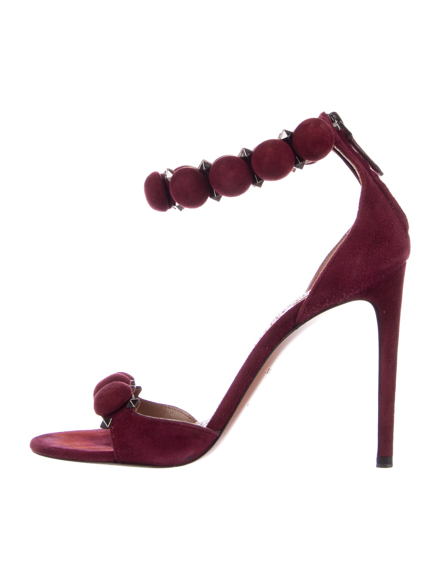 Alaïa Suede Studded Accents Sandals