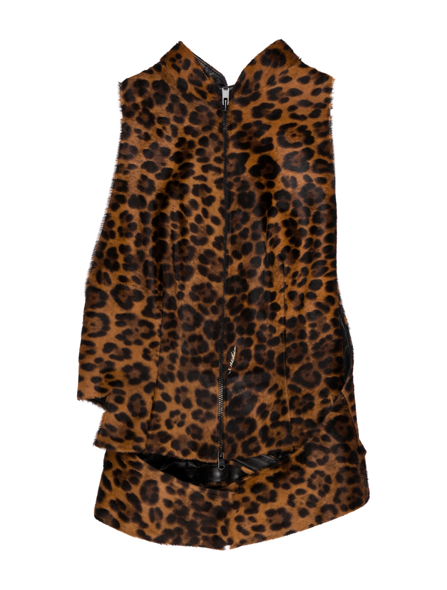 Alaïa Calf Hair Animal Print Fur Vest