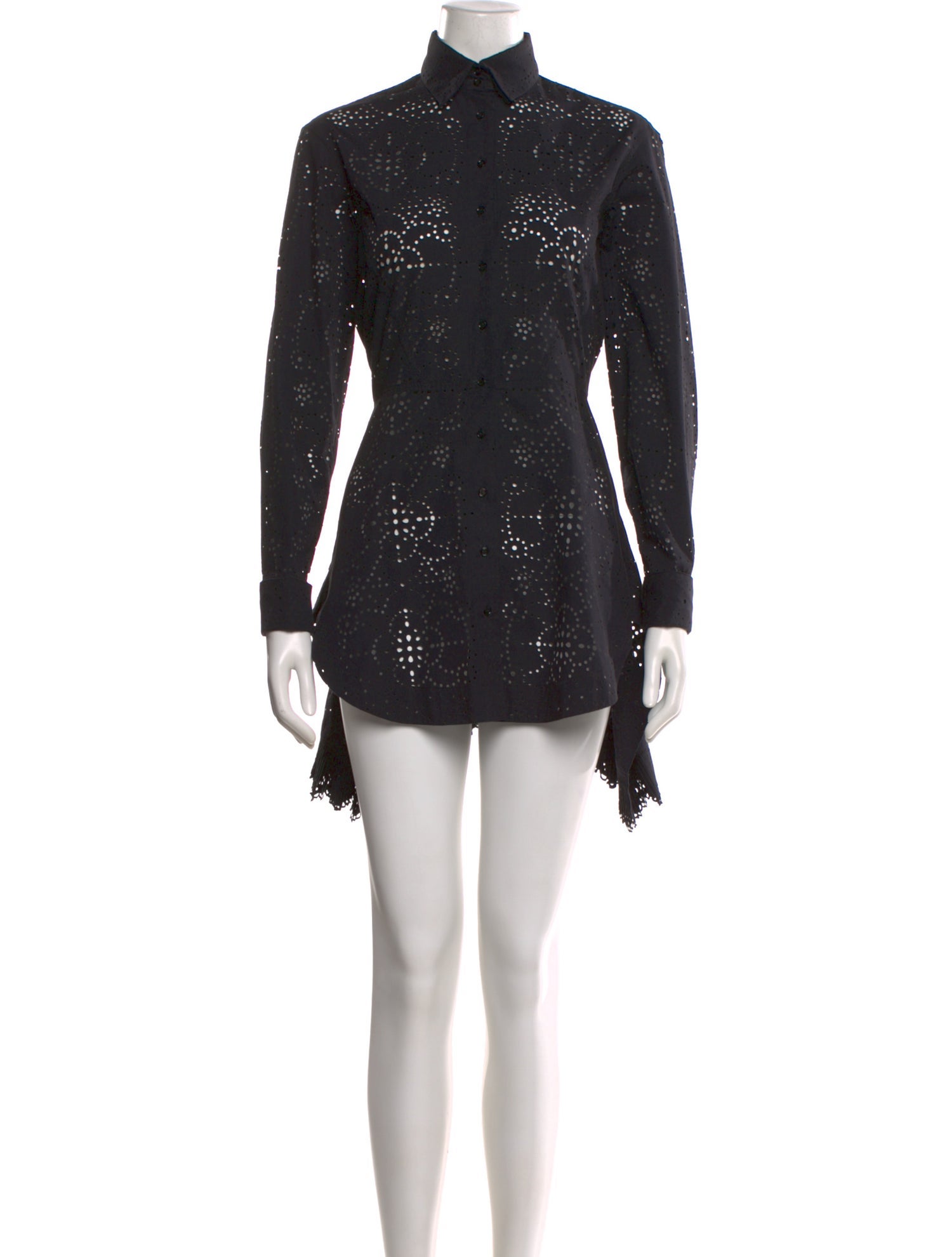Alaïa Lace Pattern Long Sleeve Blouse