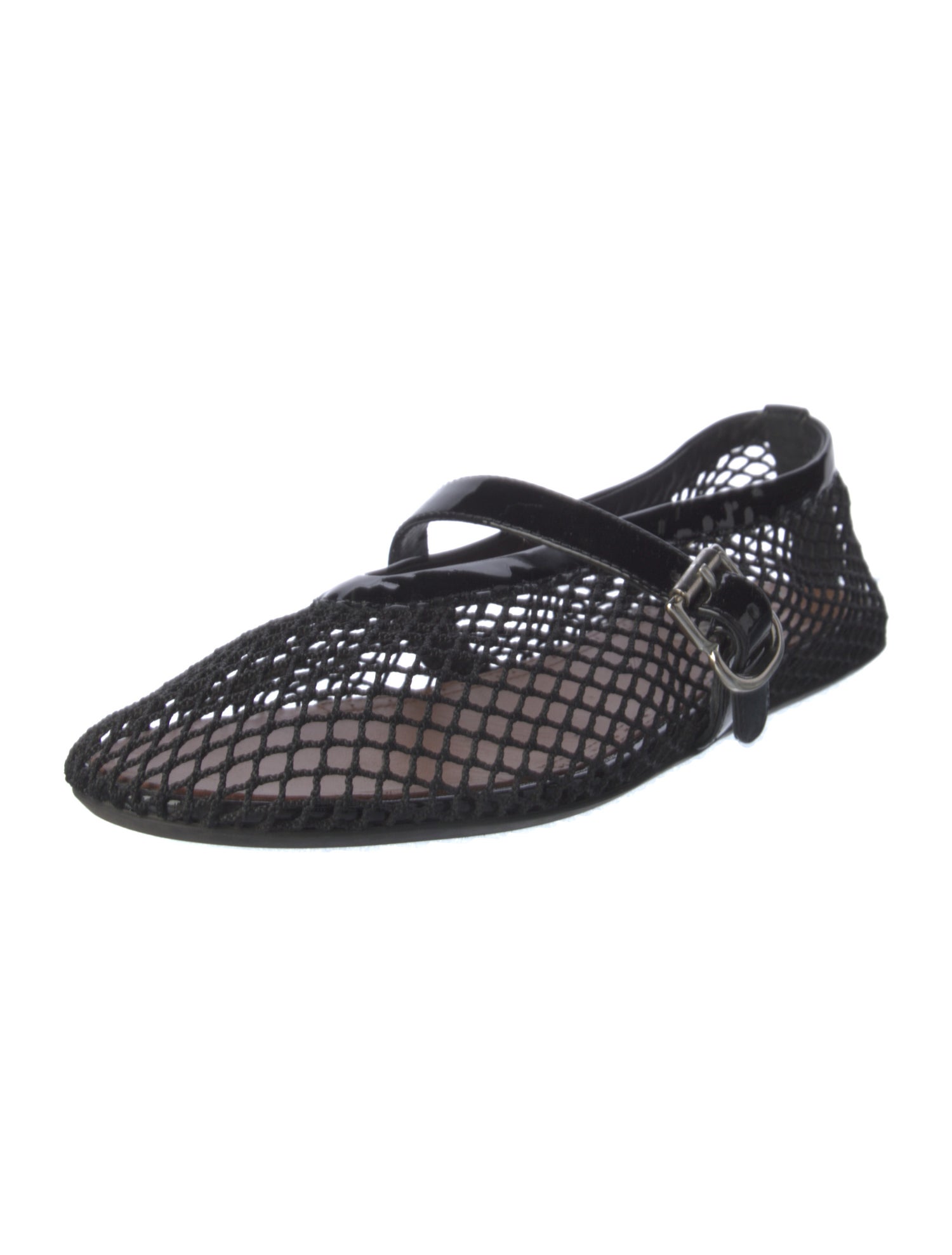 Alaïa Mesh Mesh Accents Mary Jane Flats
