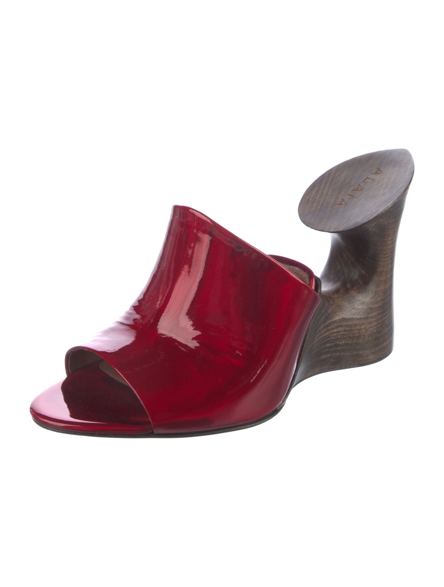 Alaïa Patent Leather Slides