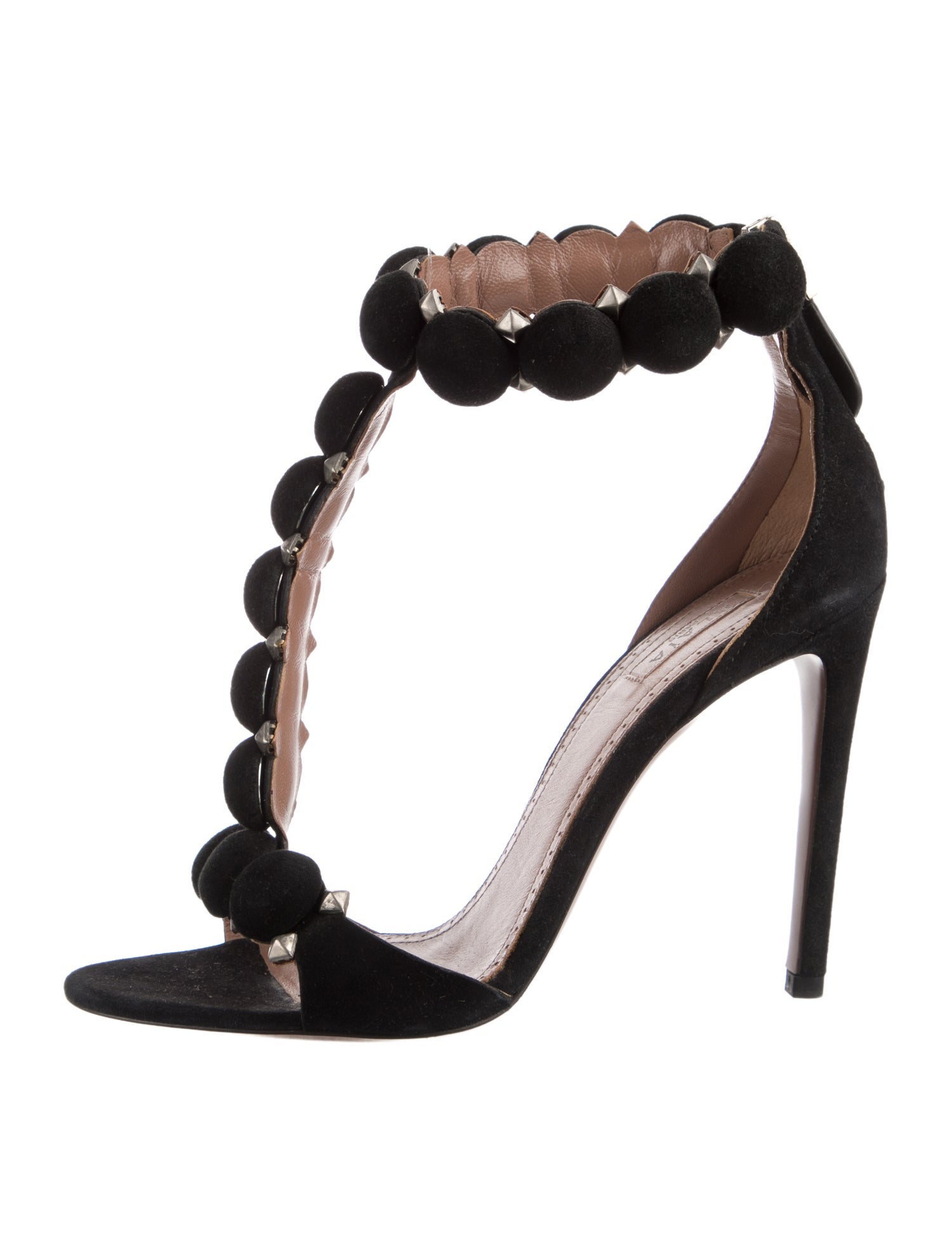 Alaïa Suede Studded Accents Sandals