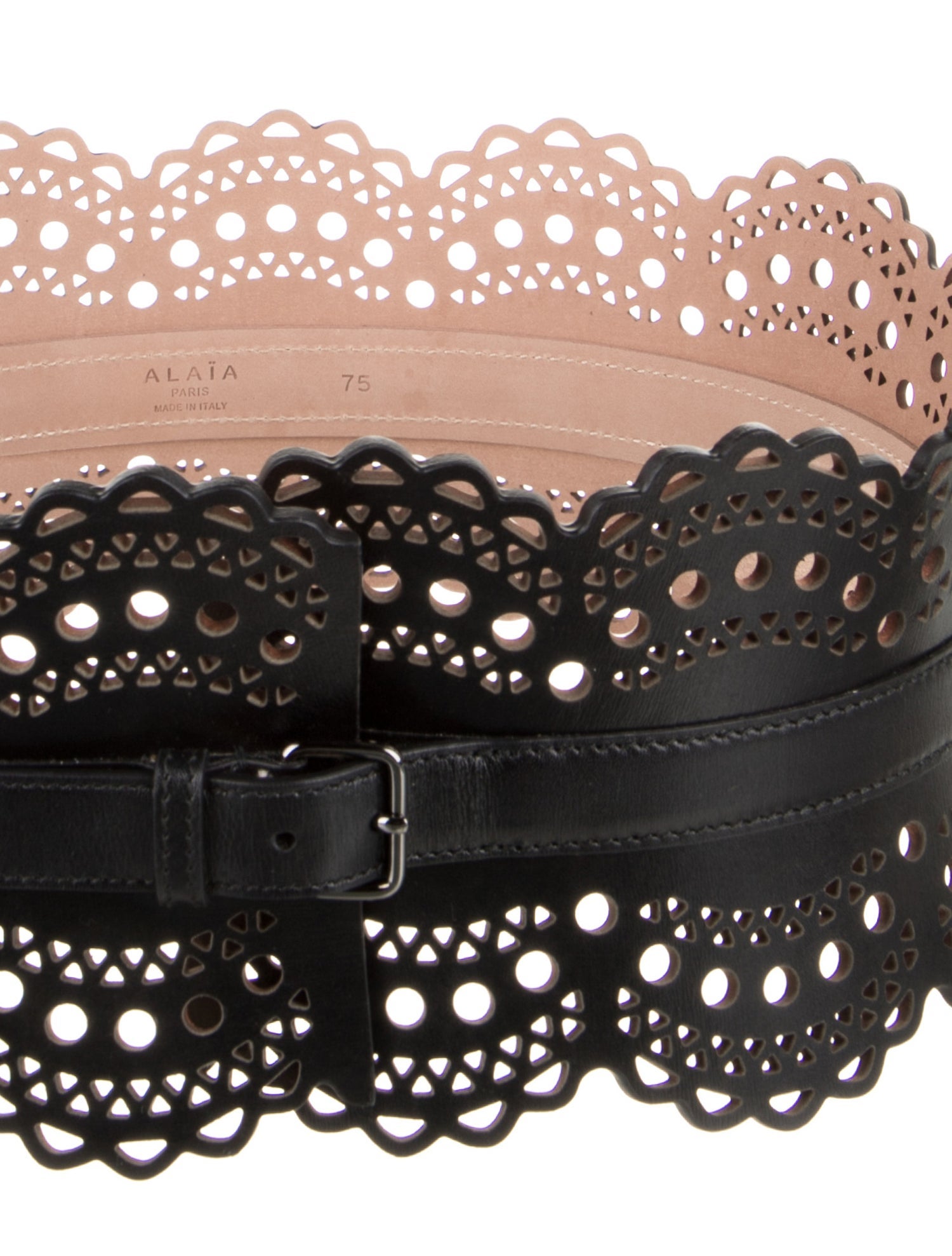 Alaïa Wide Leather Waist Belt