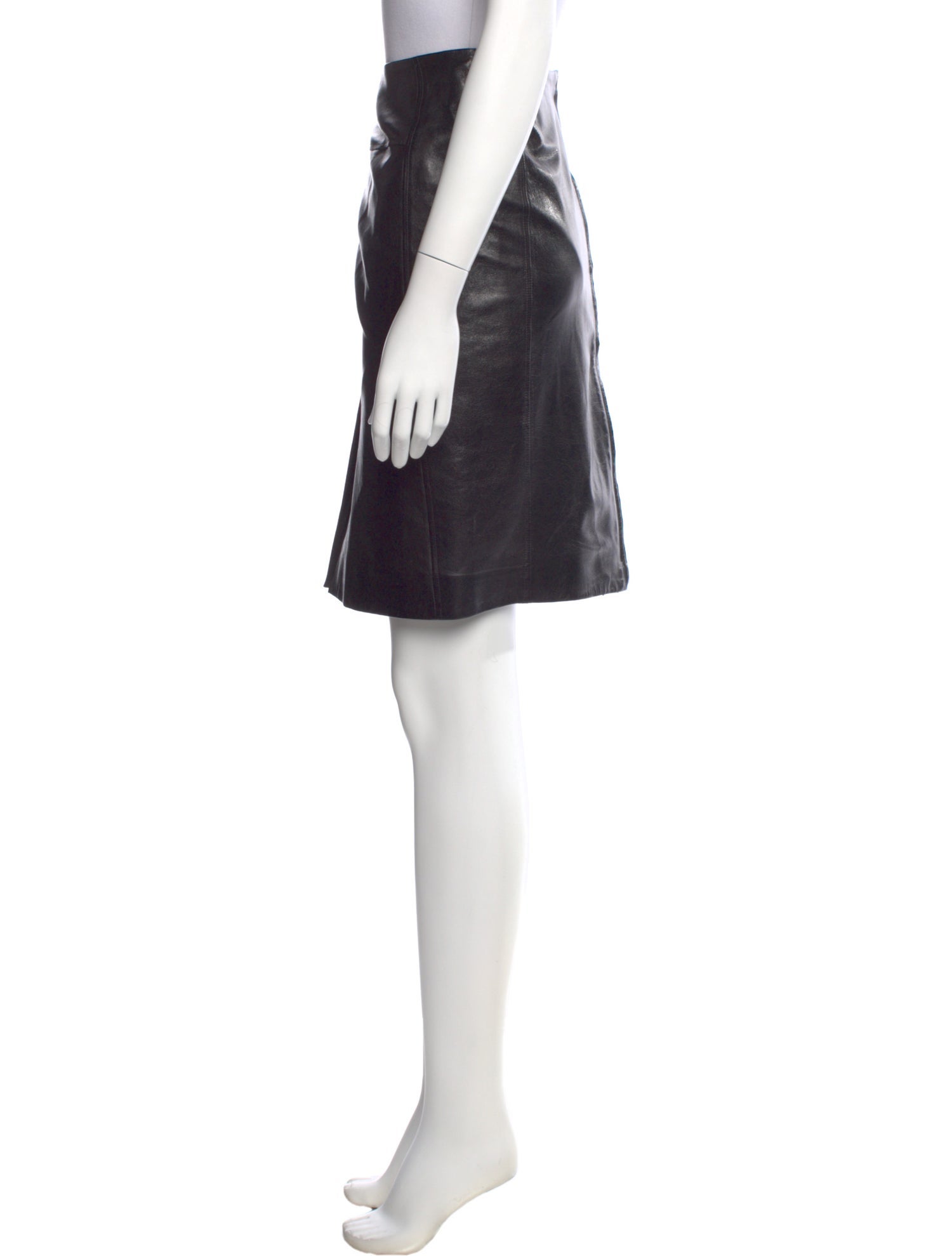 Alaïa Leather Knee-Length Skirt