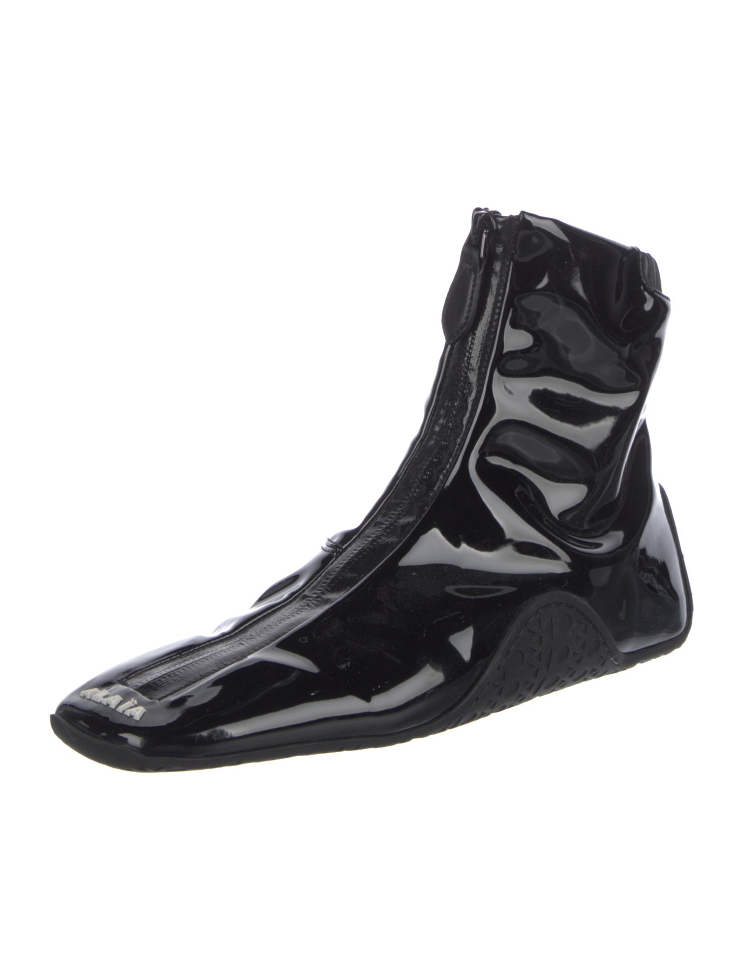 Alaïa Patent Leather Lace-Up Boots