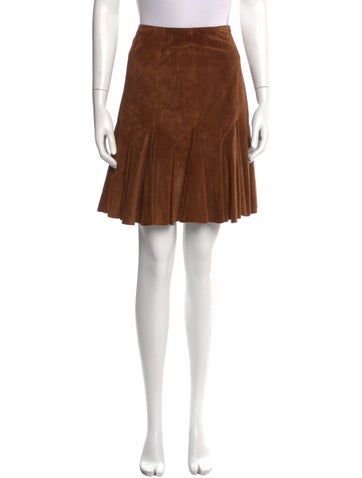 Pre-owned Alaïa Vintage Mini Skirt In Brown