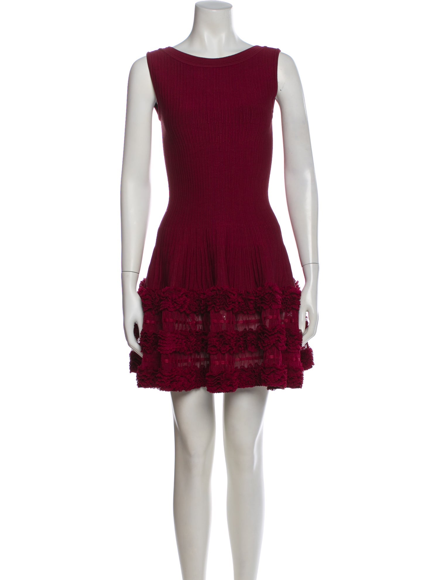 Alaïa Bateau Neckline Mini Dress