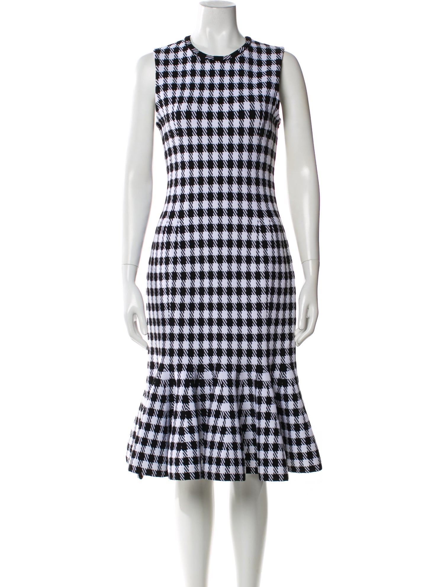 Alaïa Plaid Print Midi Length Dress w/ Tags