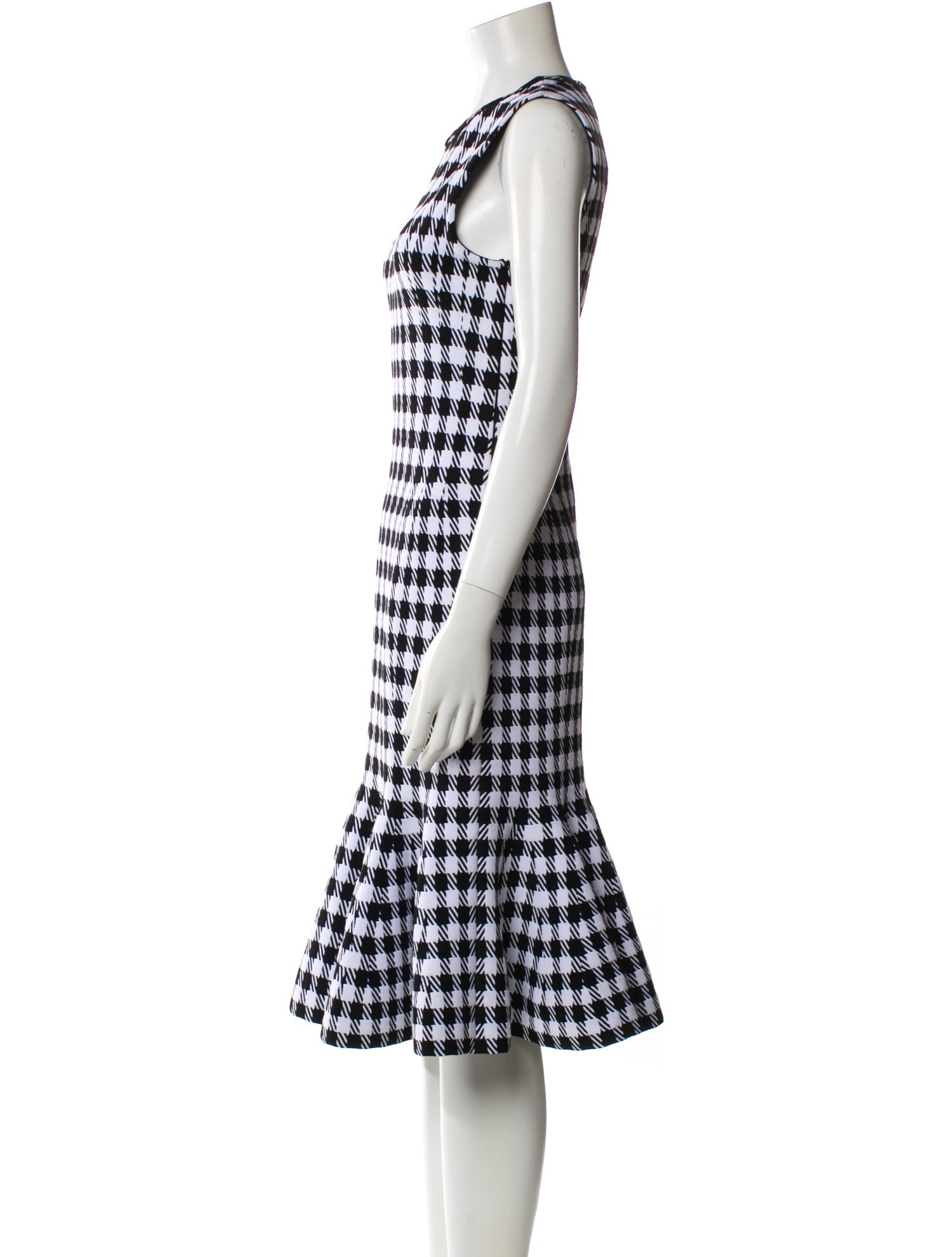 Alaïa Plaid Print Midi Length Dress w/ Tags
