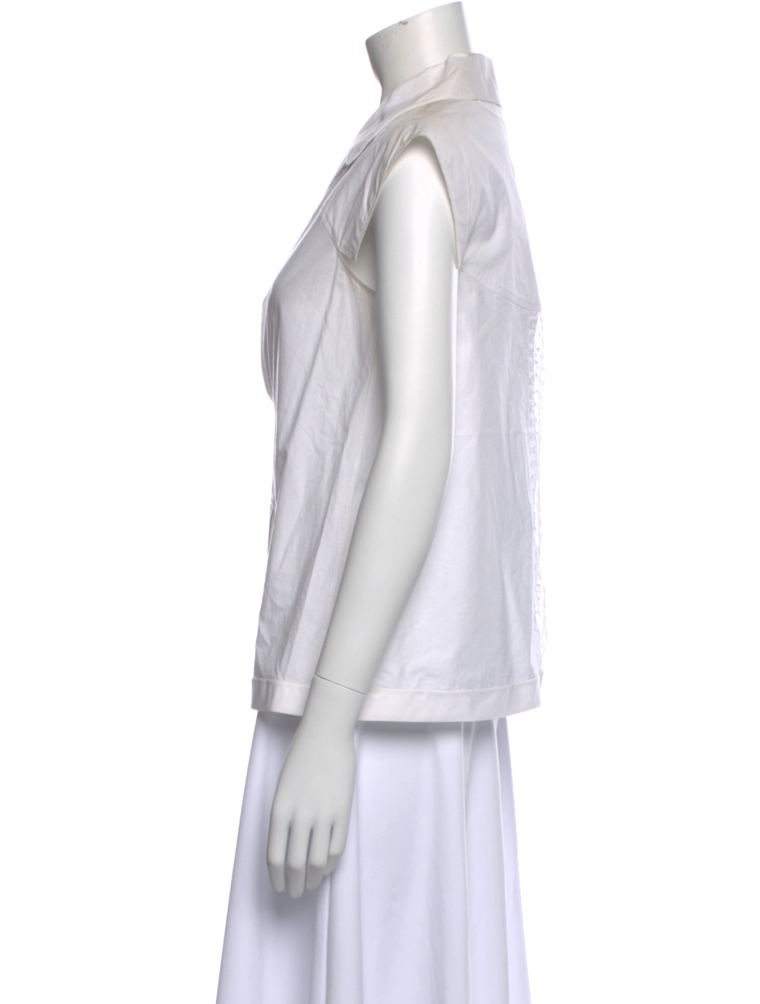 Alaïa Short Sleeve Button-Up Top