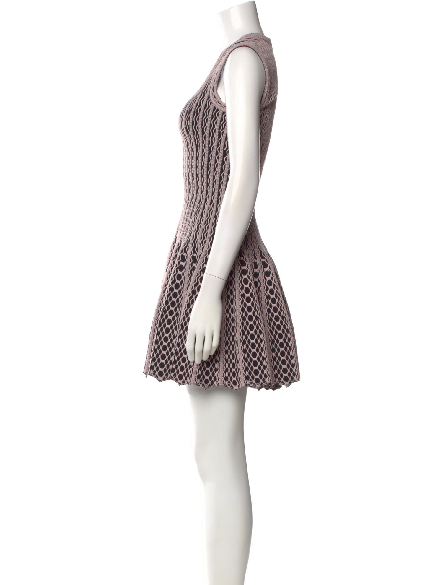 Alaïa Striped Mini Dress