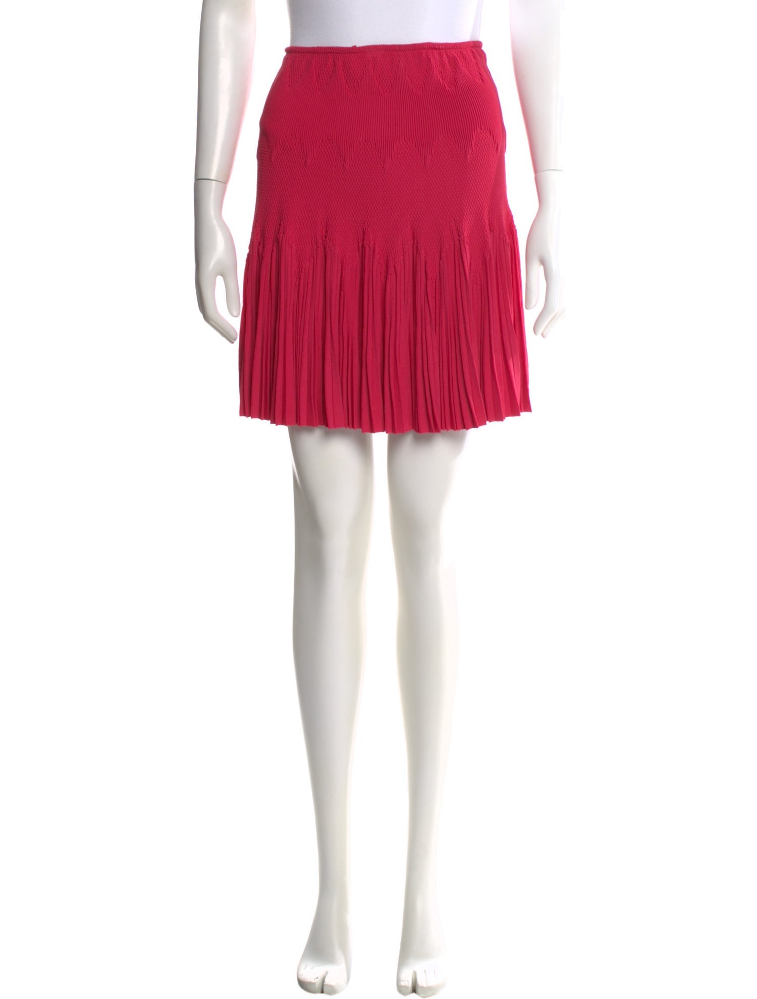 Alaïa Pleated Accents Mini Skirt
