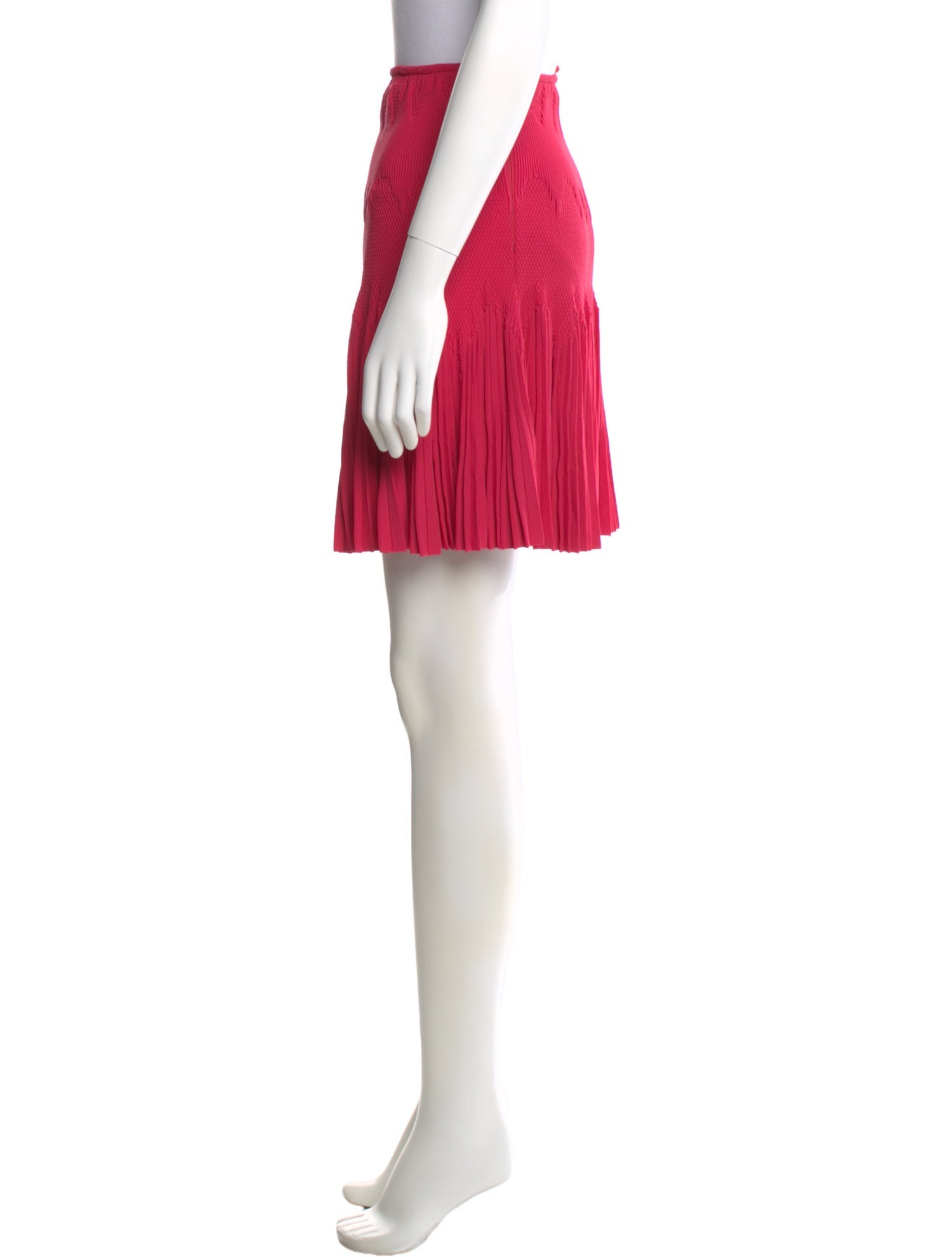 Alaïa Pleated Accents Mini Skirt