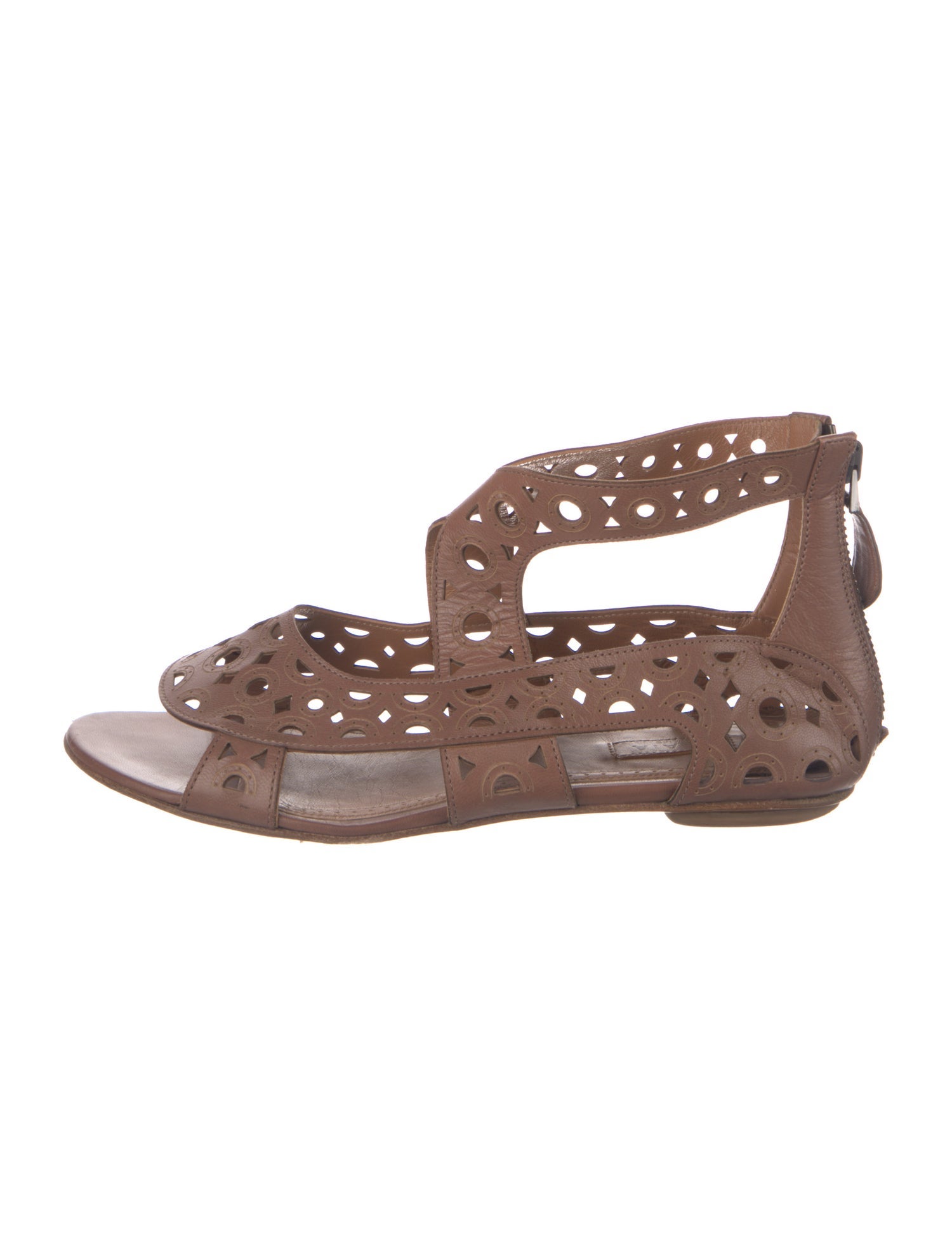 Alaïa Leather Gladiator Sandals
