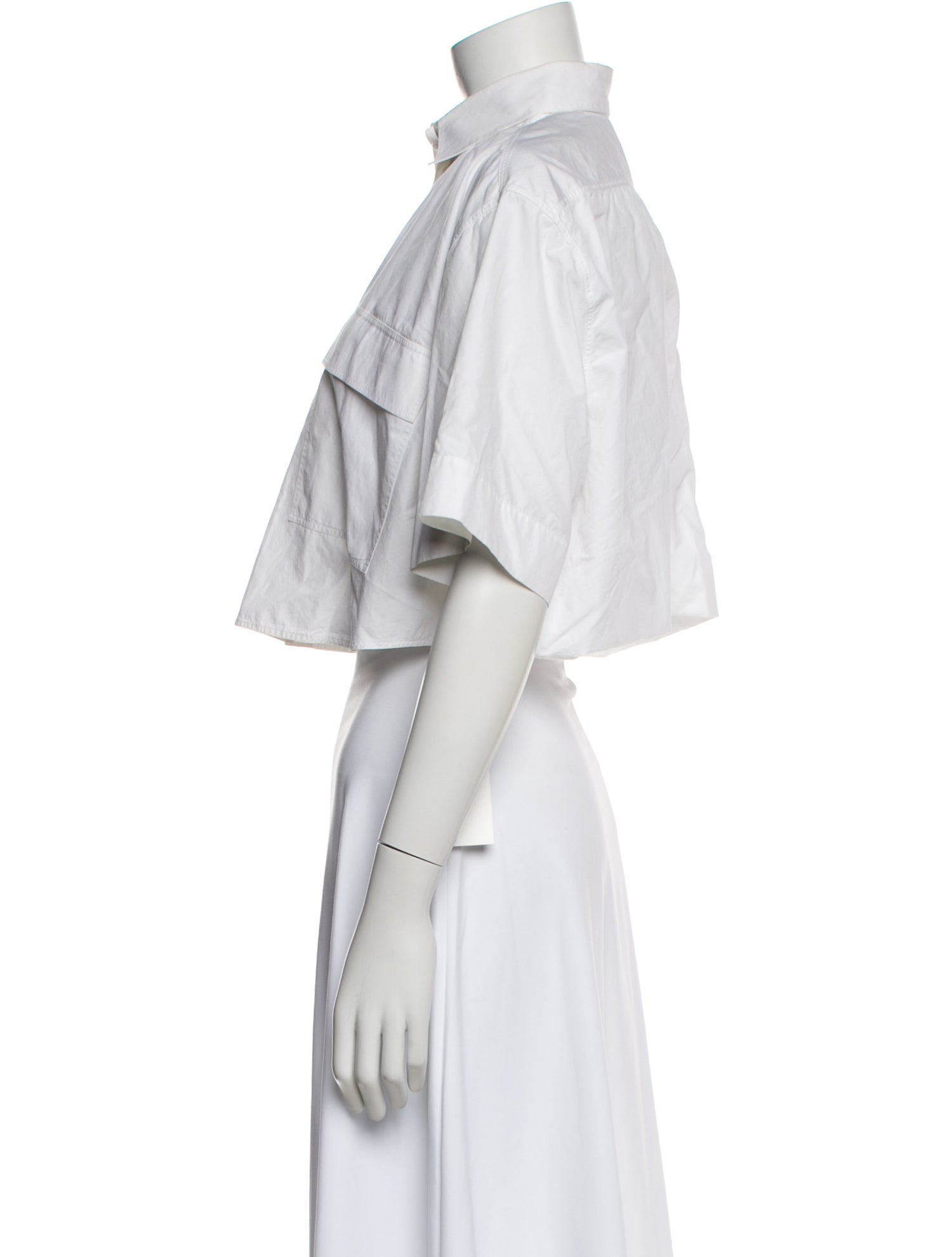 Alaïa Short Sleeve Button-Up Top