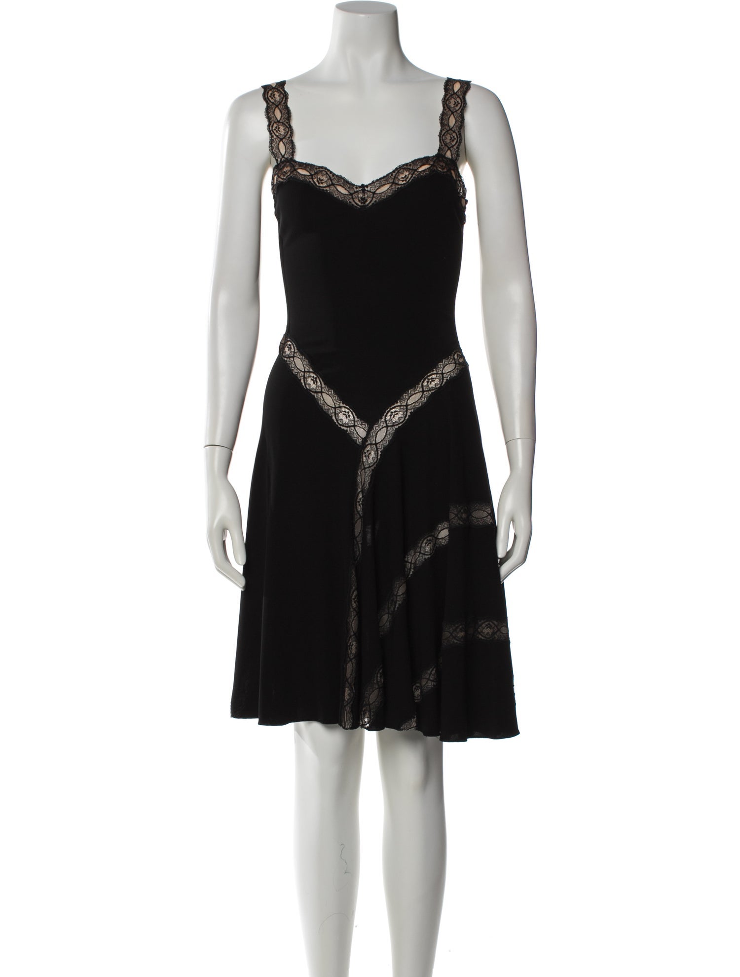 Alaïa V-Neck Knee-Length Dress