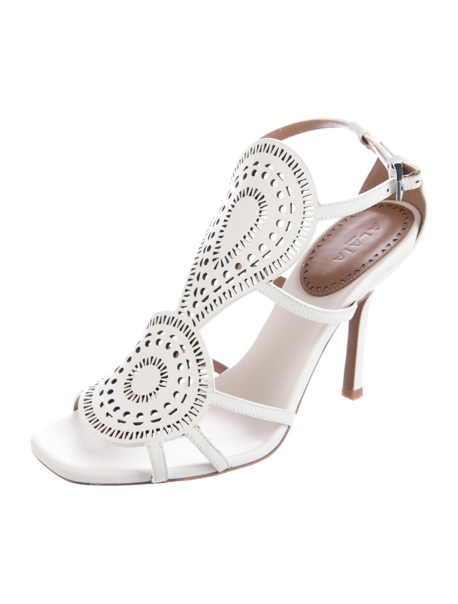 Alaïa Leather Slingback Sandals