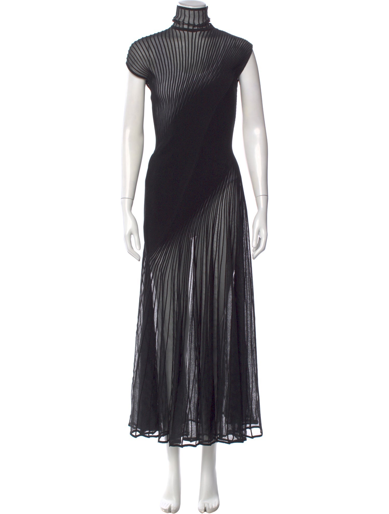 Alaïa Striped Long Dress