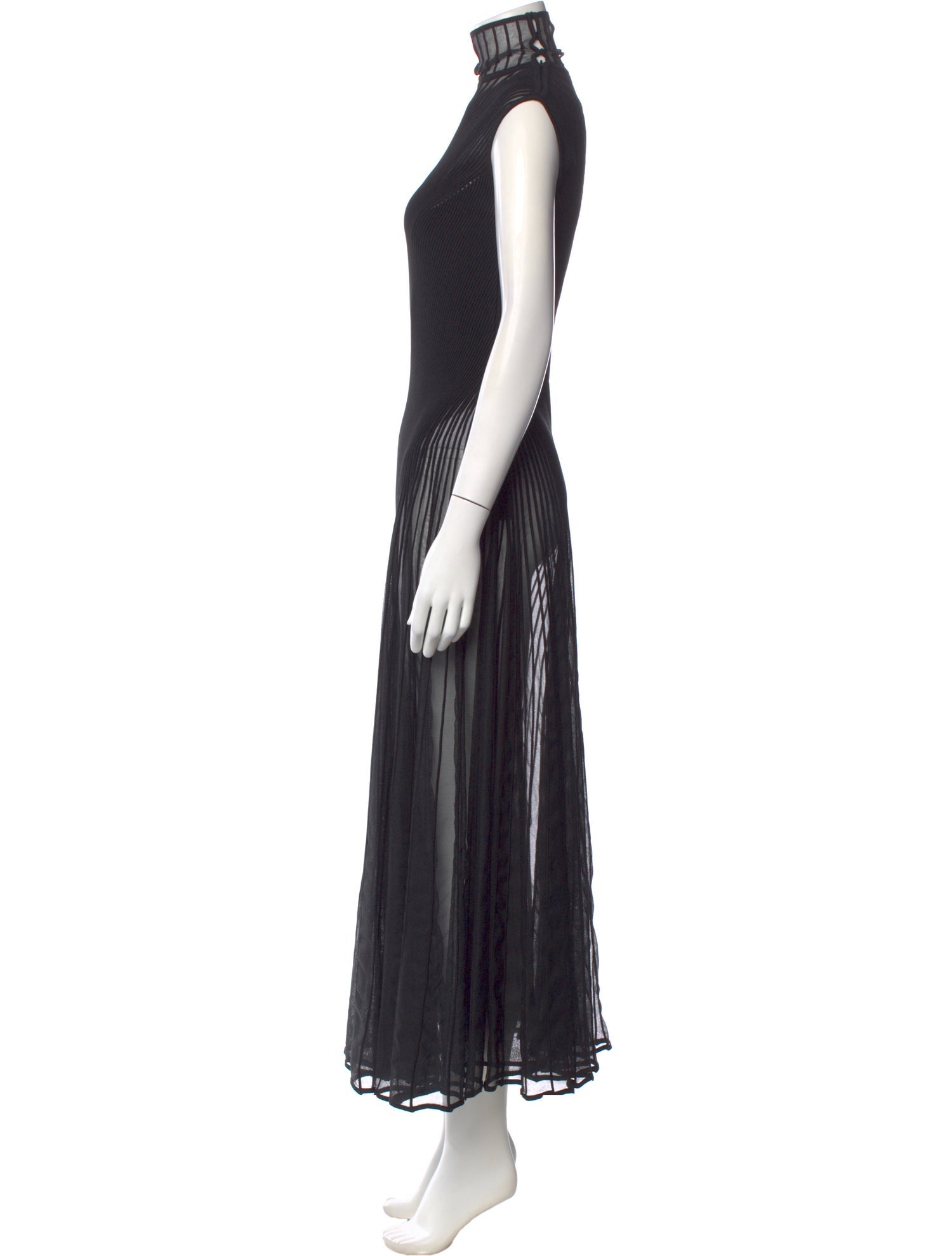 Alaïa Striped Long Dress